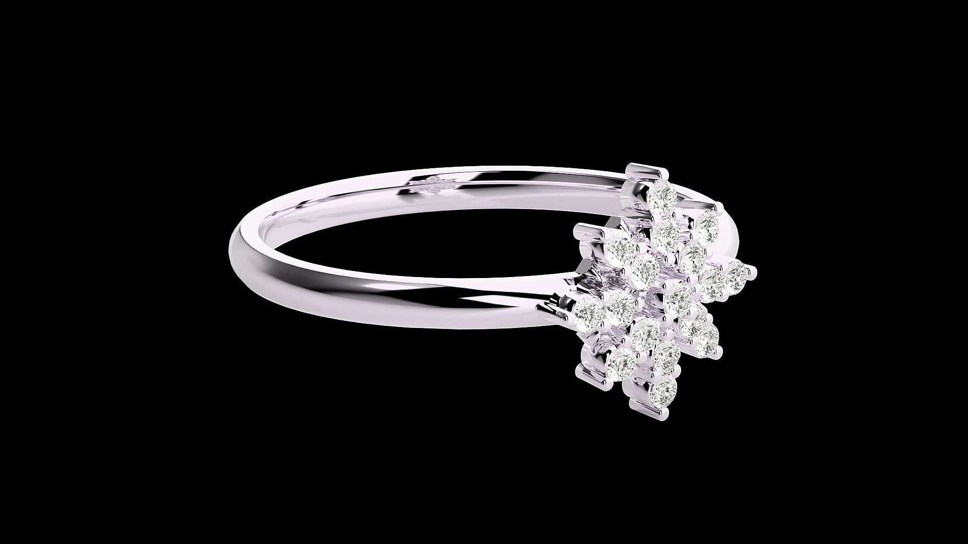 Ultra light wt minimalist Women Ring 3dm renders detail 3D print model_5