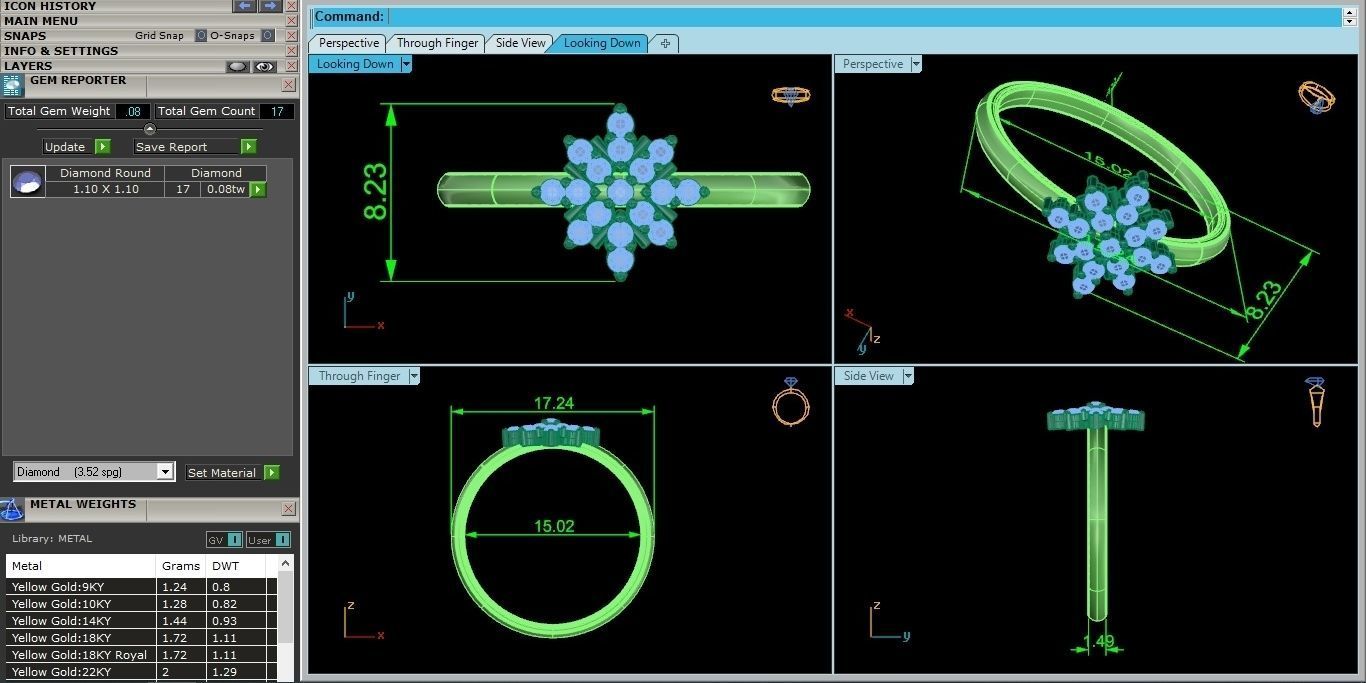 Ultra light wt minimalist Women Ring 3dm renders detail 3D print model_4