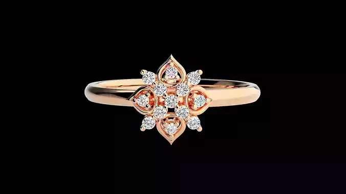 Ultra light wt minimalist Women Ring 3dm renders detail