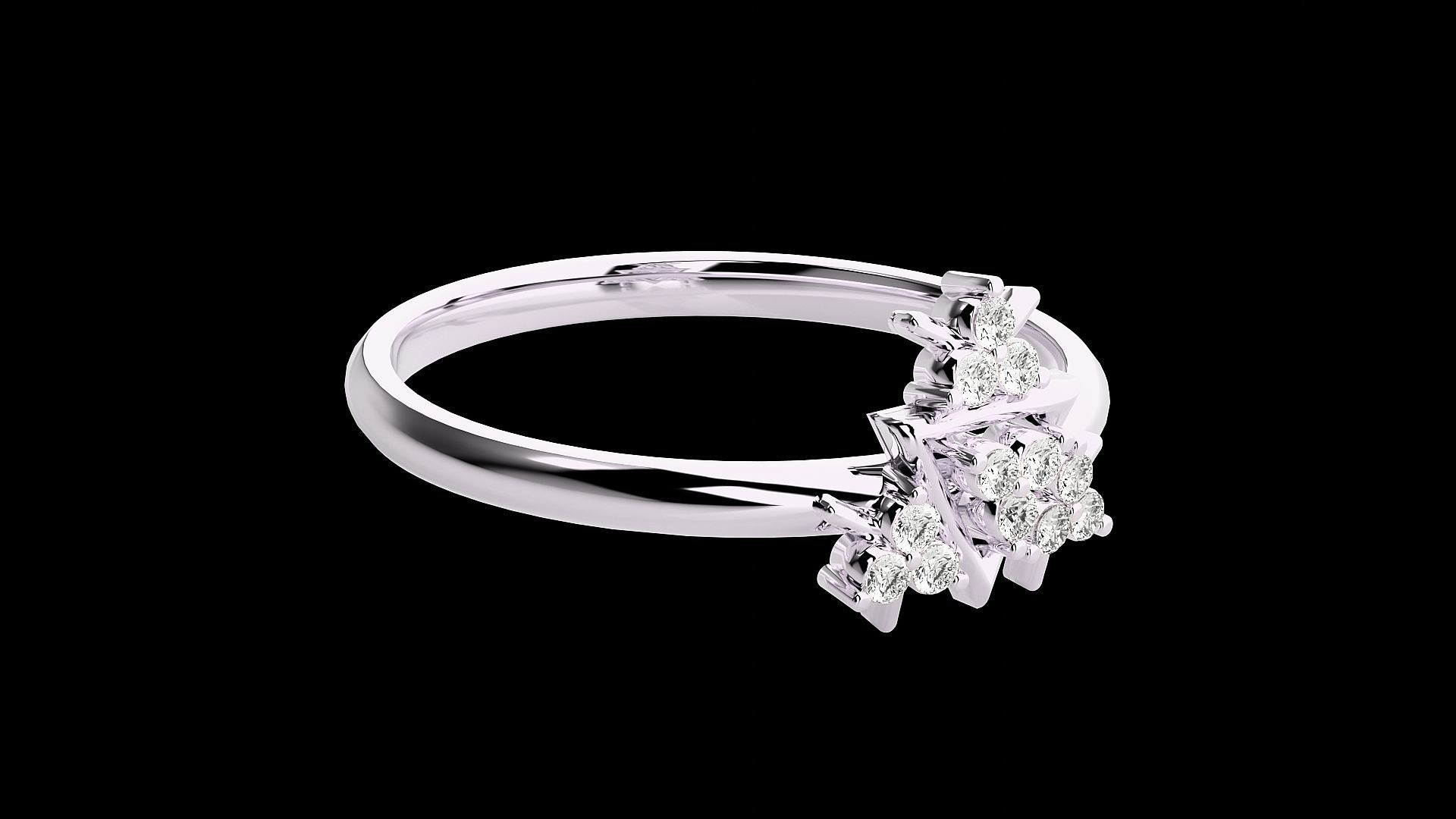 Ultra light wt minimalist Women Ring 3dm renders detail 3D print model_5