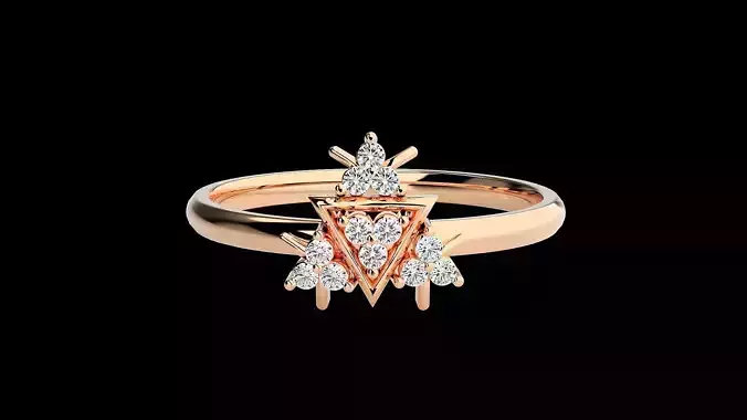 Ultra light wt minimalist Women Ring 3dm renders detail