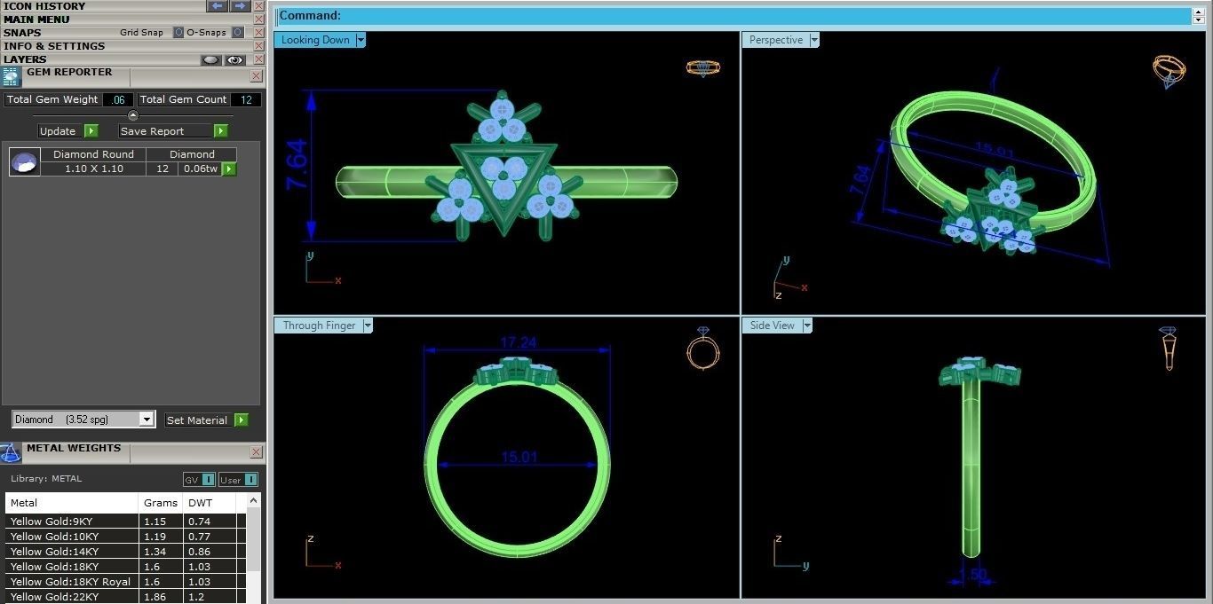 Ultra light wt minimalist Women Ring 3dm renders detail 3D print model_4