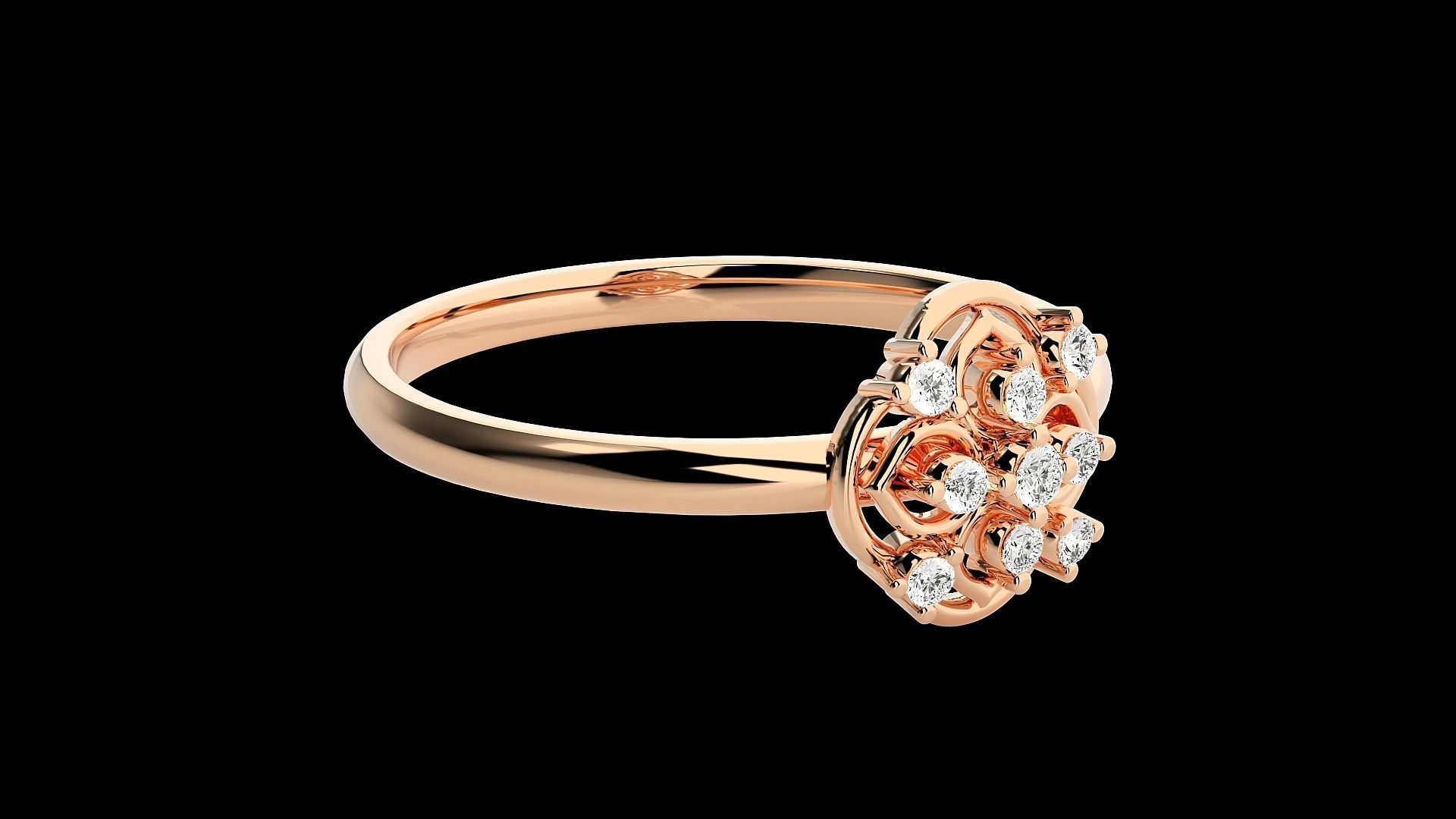 Ultra light wt minimalist Women Ring 3dm renders detail 3D print model_1