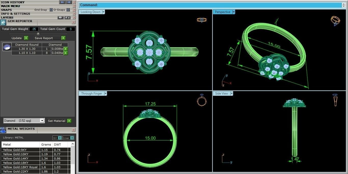 Ultra light wt minimalist Women Ring 3dm renders detail 3D print model_9