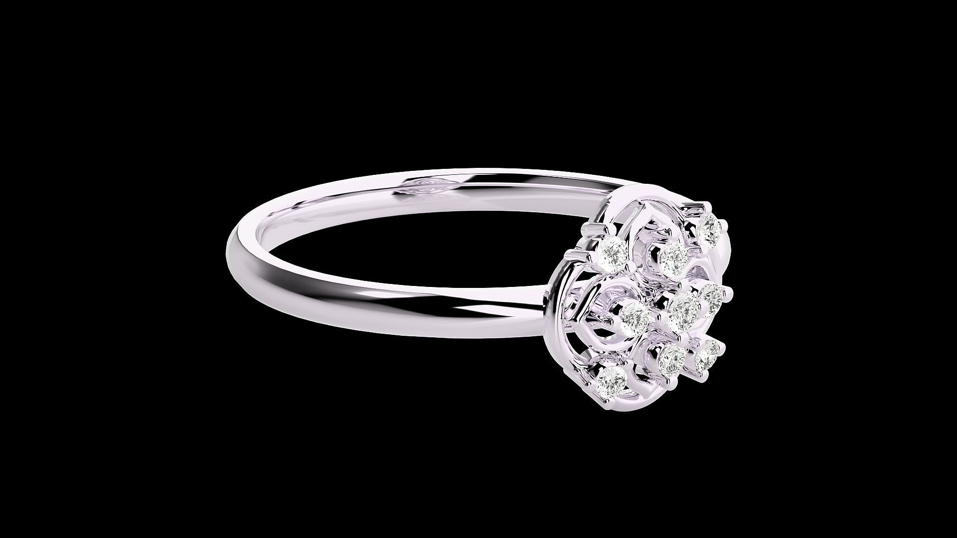 Ultra light wt minimalist Women Ring 3dm renders detail 3D print model_4