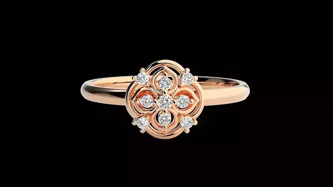 Ultra light wt minimalist Women Ring 3dm renders detail