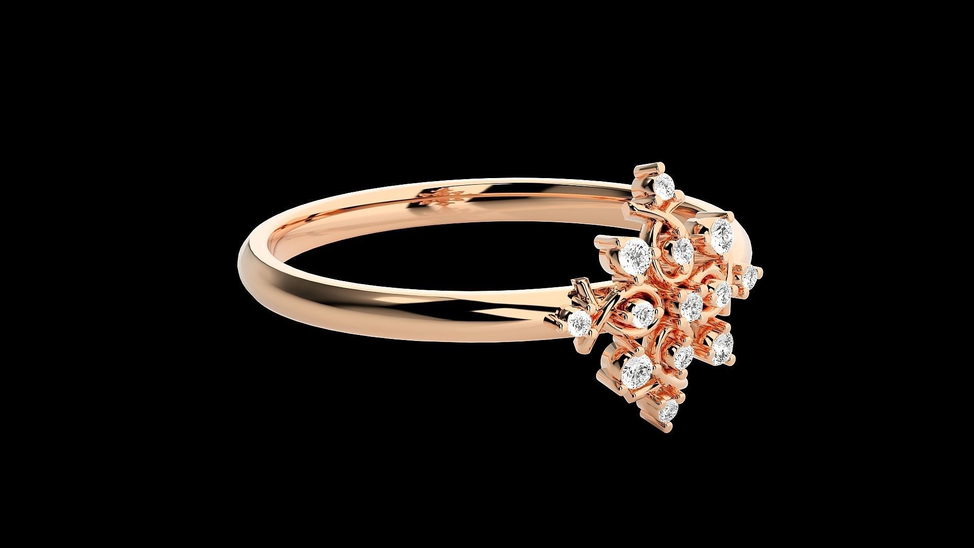 Ultra light wt minimalist Women Ring 3dm renders detail 3D print model_1