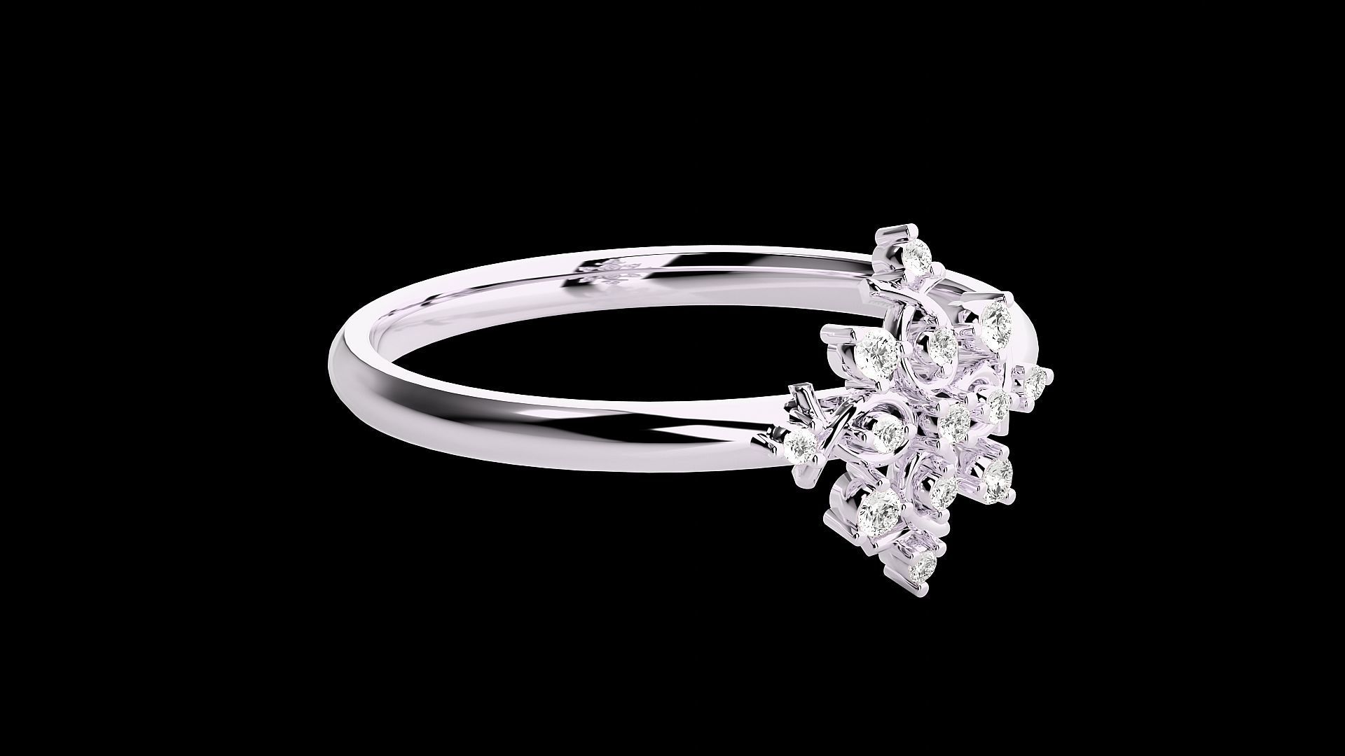 Ultra light wt minimalist Women Ring 3dm renders detail 3D print model_5