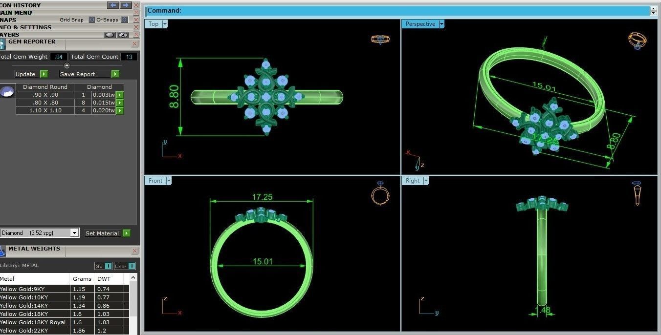 Ultra light wt minimalist Women Ring 3dm renders detail 3D print model_3