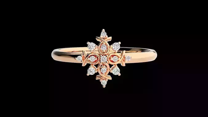 Ultra light wt minimalist Women Ring 3dm renders detail