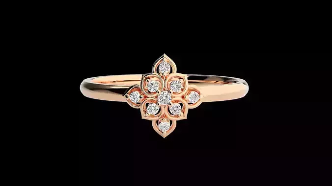 Ultra light wt minimalist Women Ring 3dm renders detail