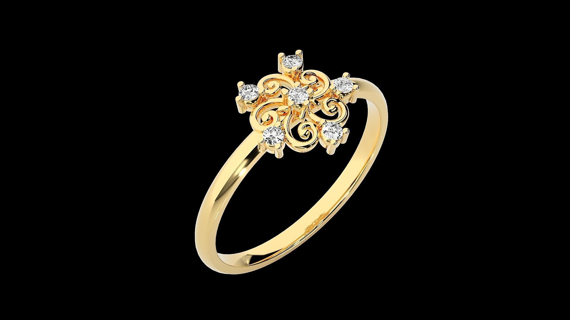 Ultra light wt minimalist Women Ring 3dm renders detail 3D print model_9