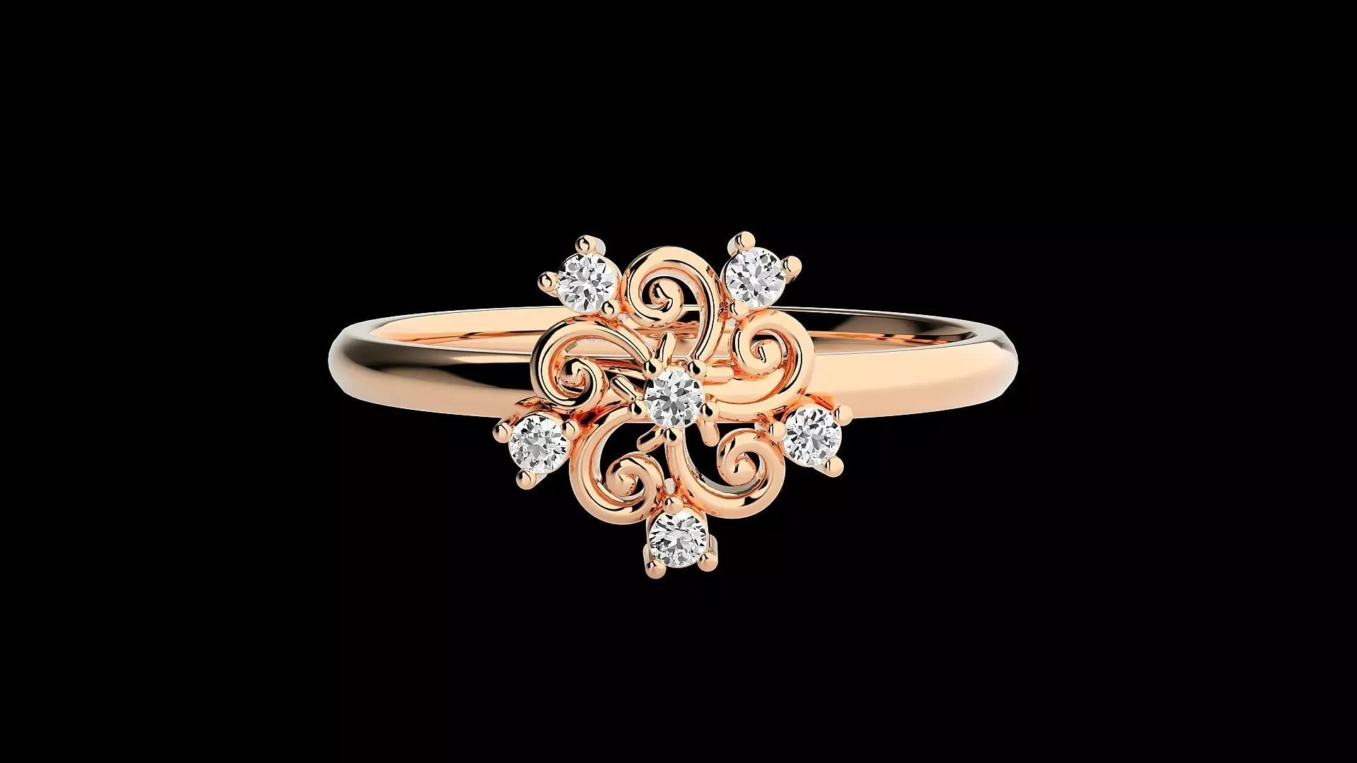 Ultra light wt minimalist Women Ring 3dm renders detail 3D print model_0