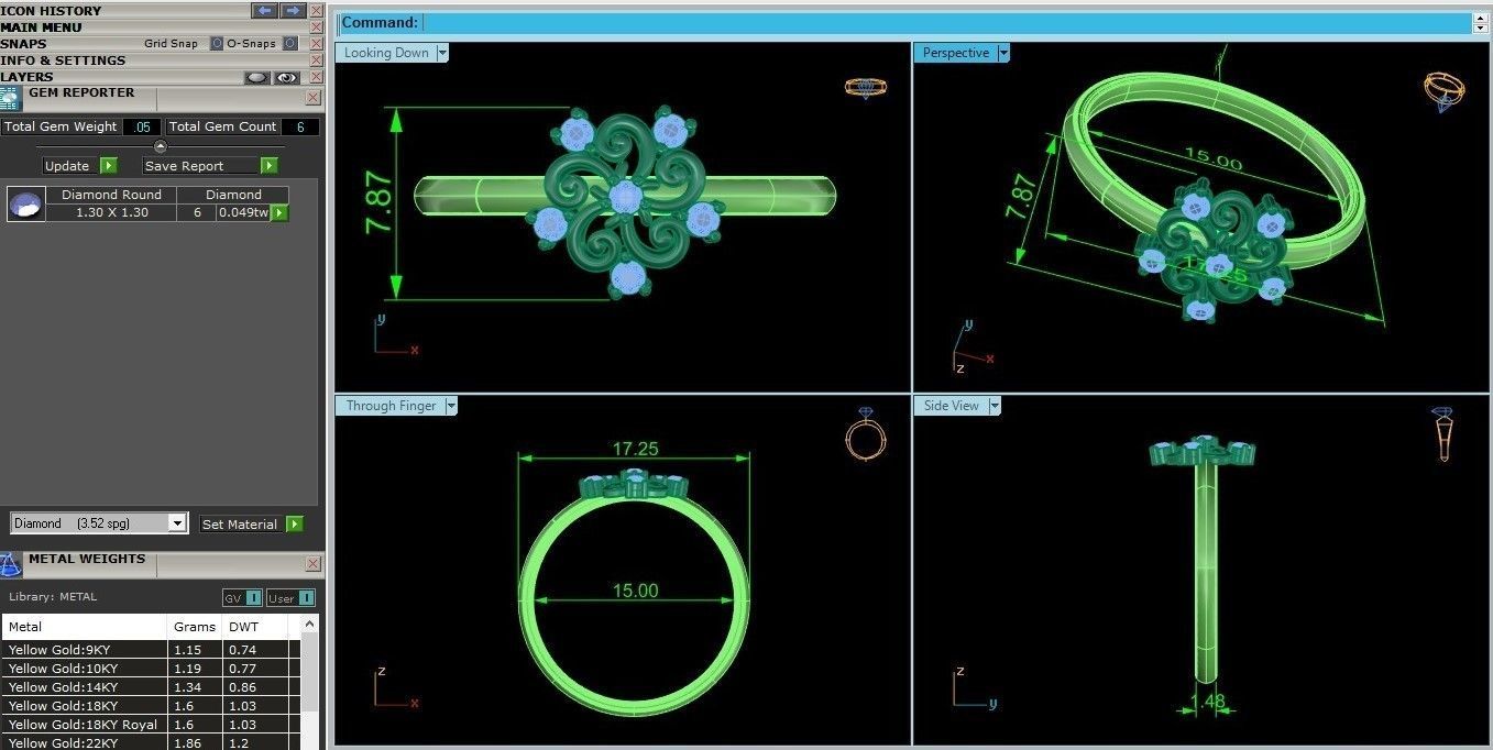 Ultra light wt minimalist Women Ring 3dm renders detail 3D print model_4