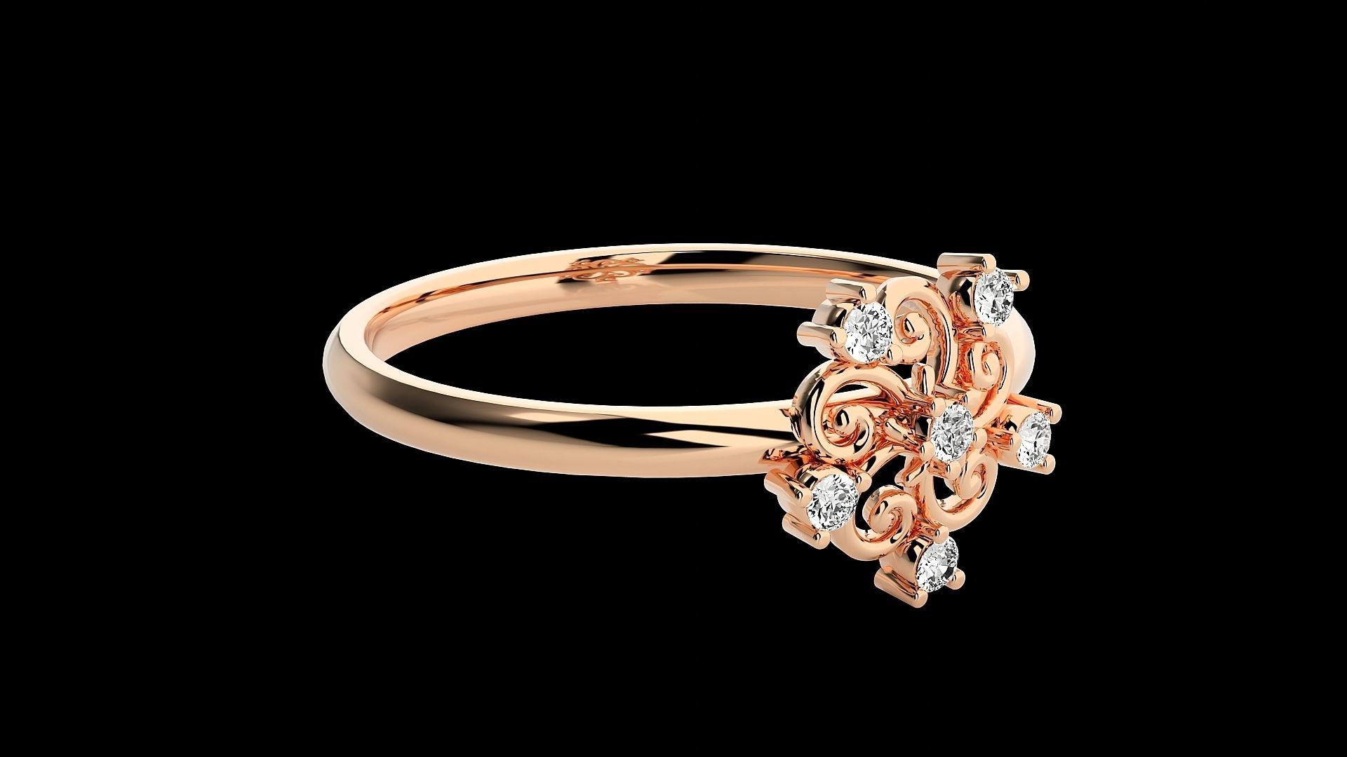 Ultra light wt minimalist Women Ring 3dm renders detail 3D print model_1