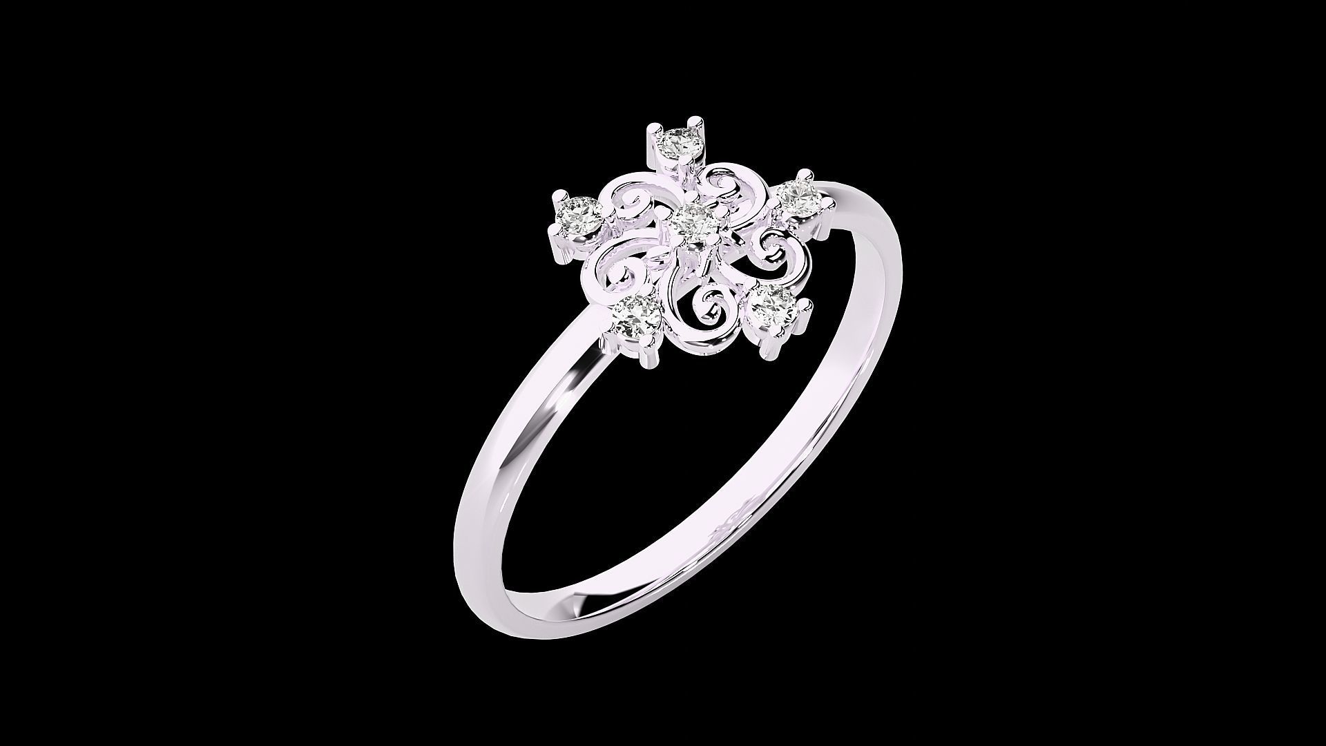 Ultra light wt minimalist Women Ring 3dm renders detail 3D print model_6