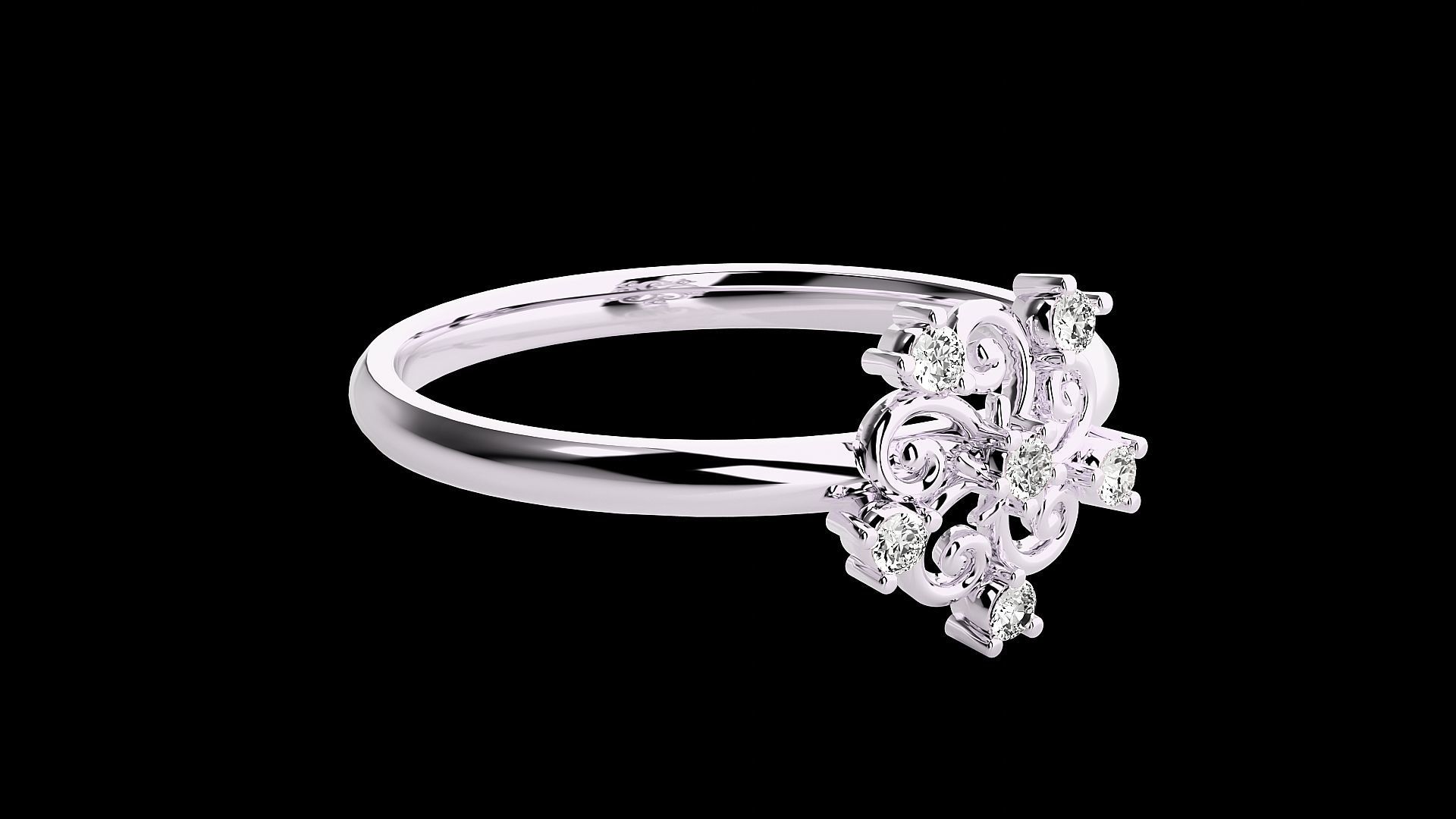 Ultra light wt minimalist Women Ring 3dm renders detail 3D print model_5