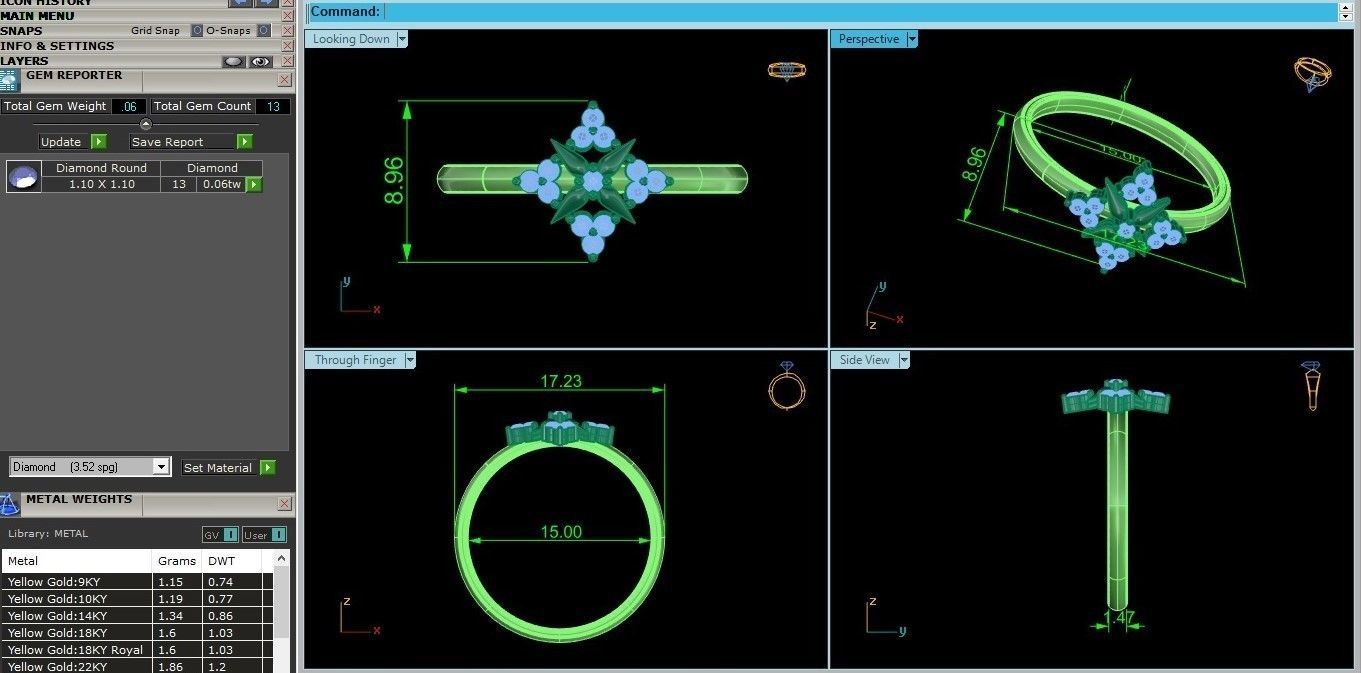 Ultra light wt minimalist Women Ring 3dm renders detail 3D print model_3