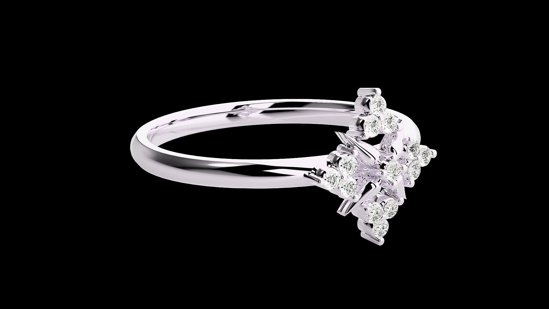 Ultra light wt minimalist Women Ring 3dm renders detail 3D print model_5