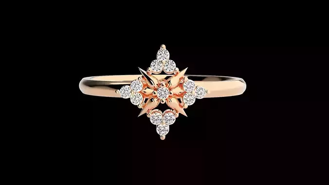 Ultra light wt minimalist Women Ring 3dm renders detail