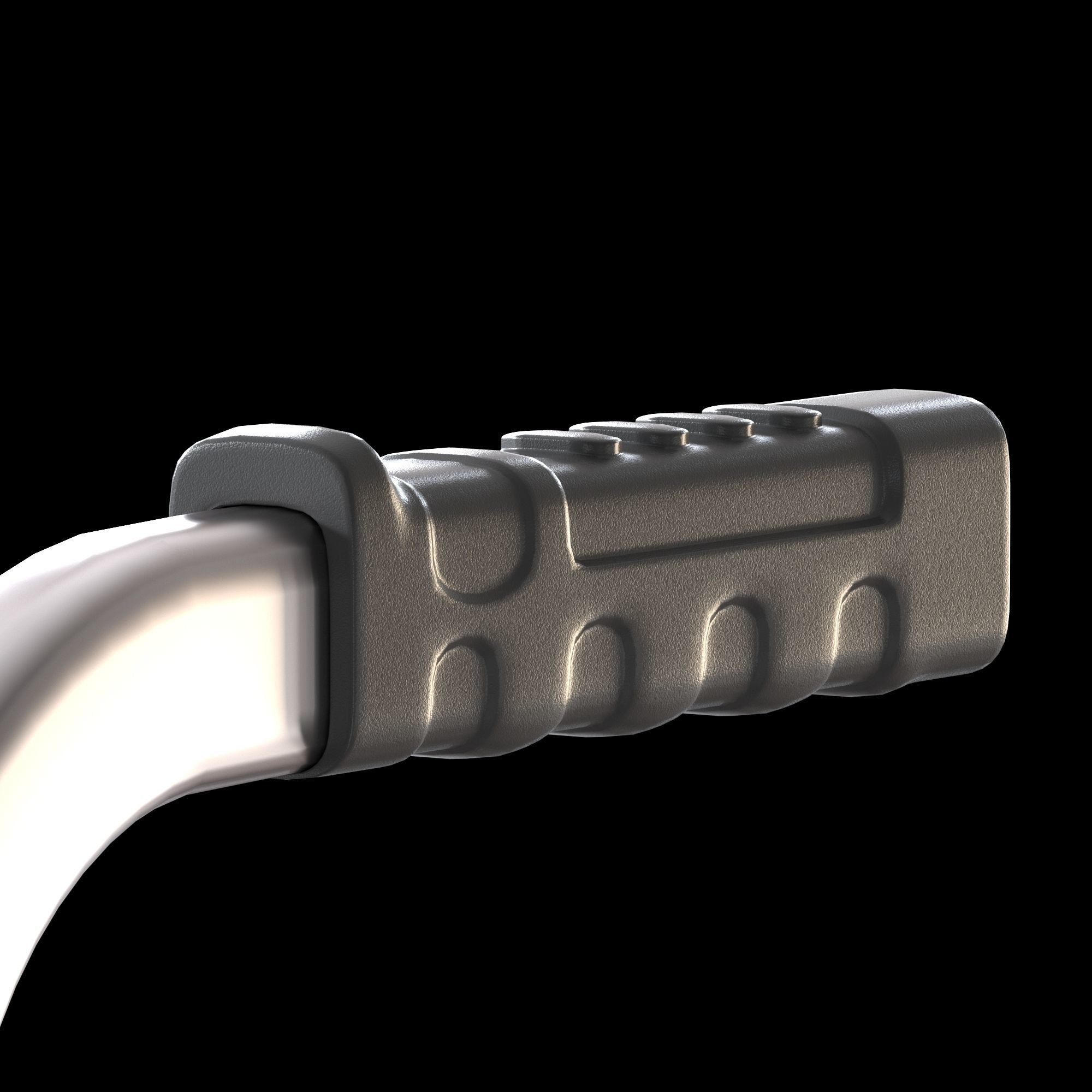 hospital wheelchair open and folded 3D model_3