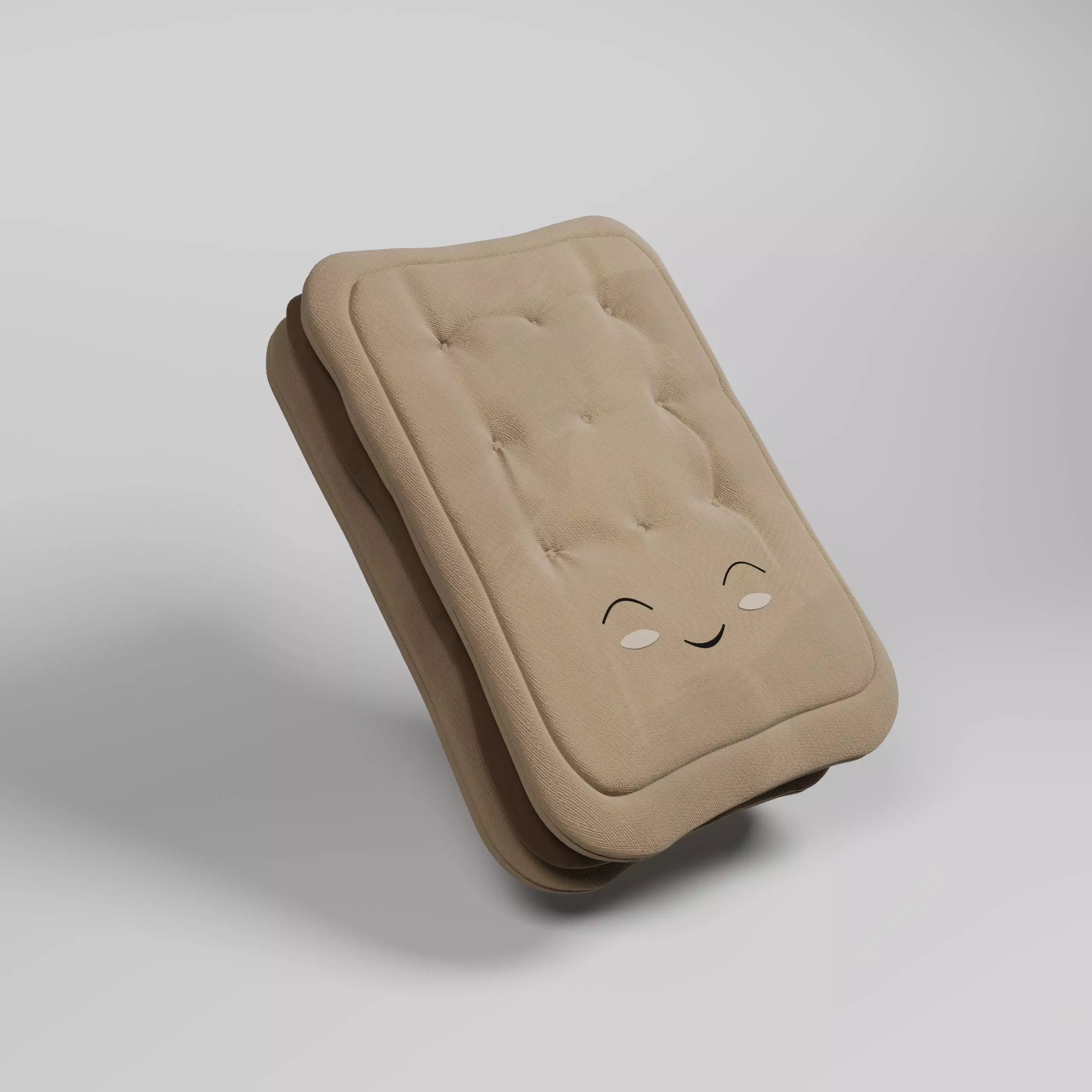 Cute Biscuit Pillow Free 3D model