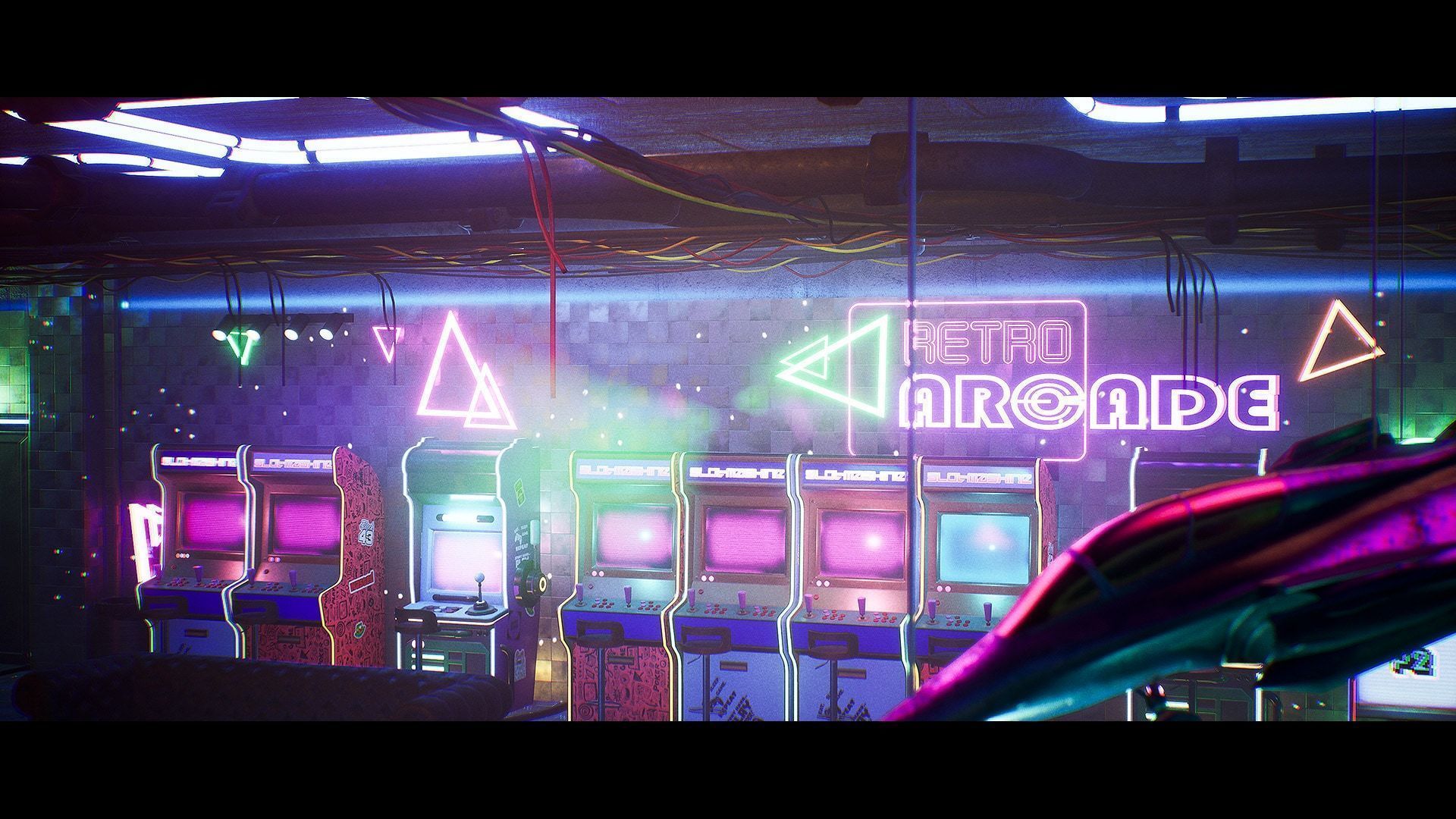 Cyber Arcade Environment kit - UE5 Low-poly 3D model_3