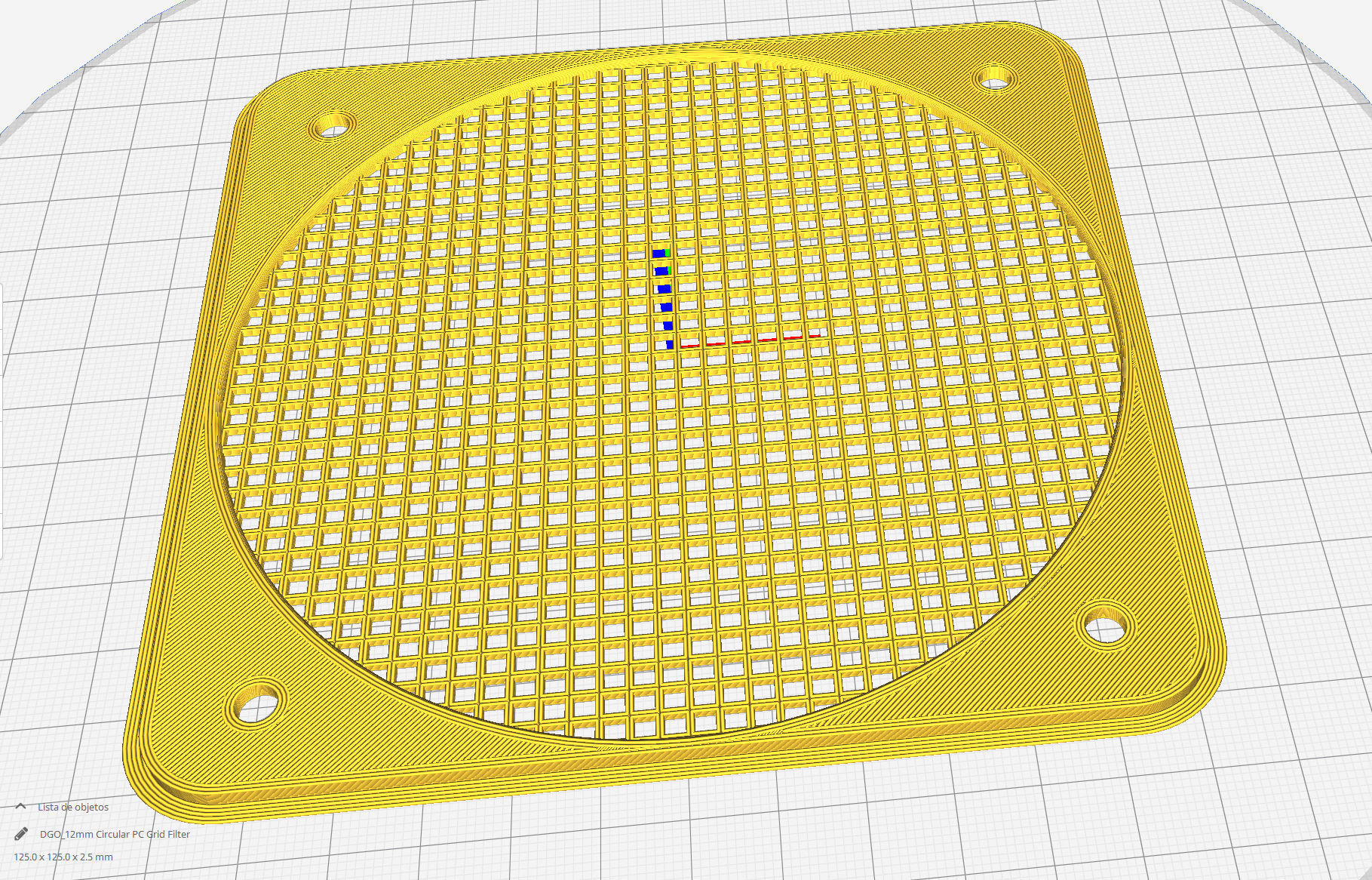 12mm Circular PC Grid Filter 3D print model_8