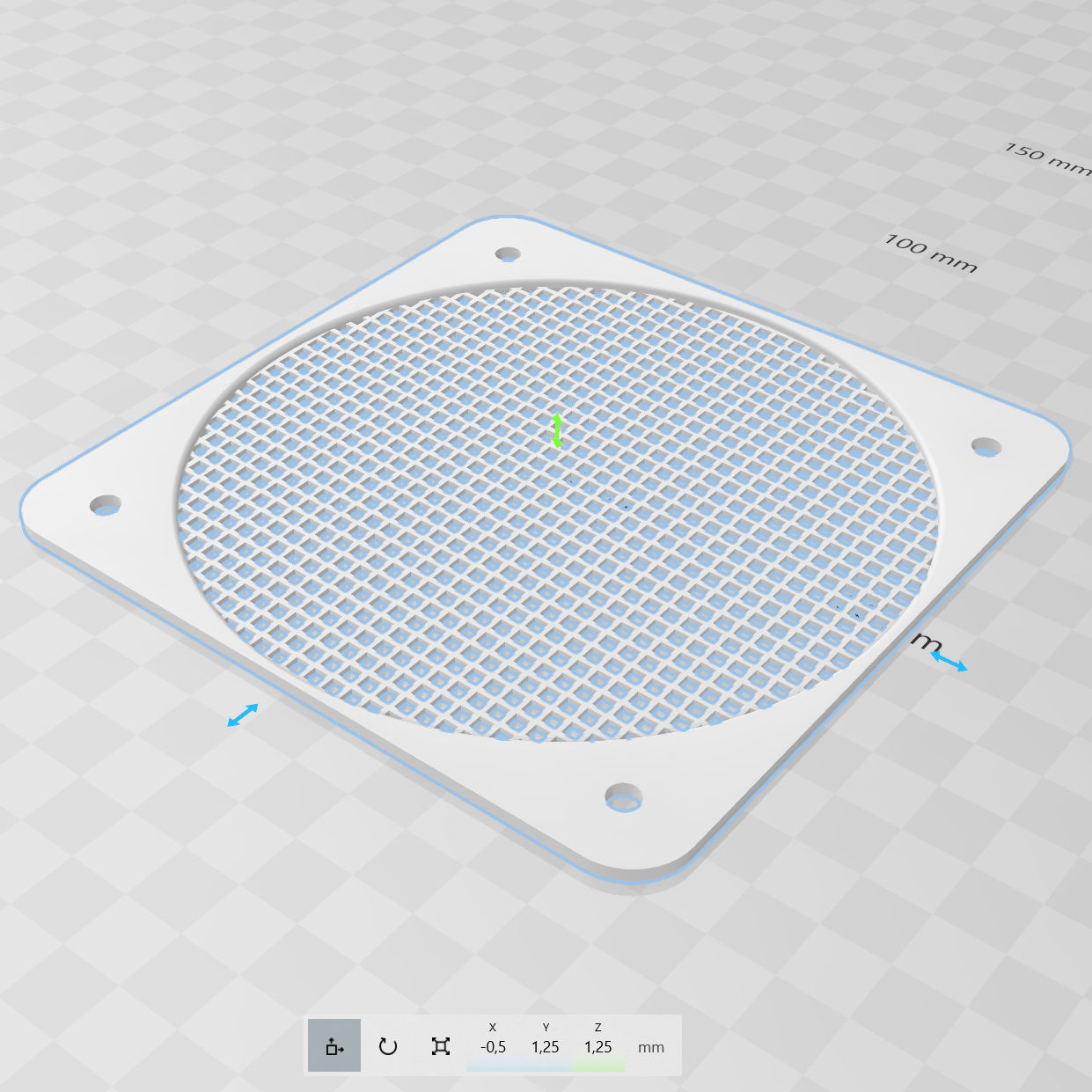 12mm Circular PC Grid Filter 3D print model_5