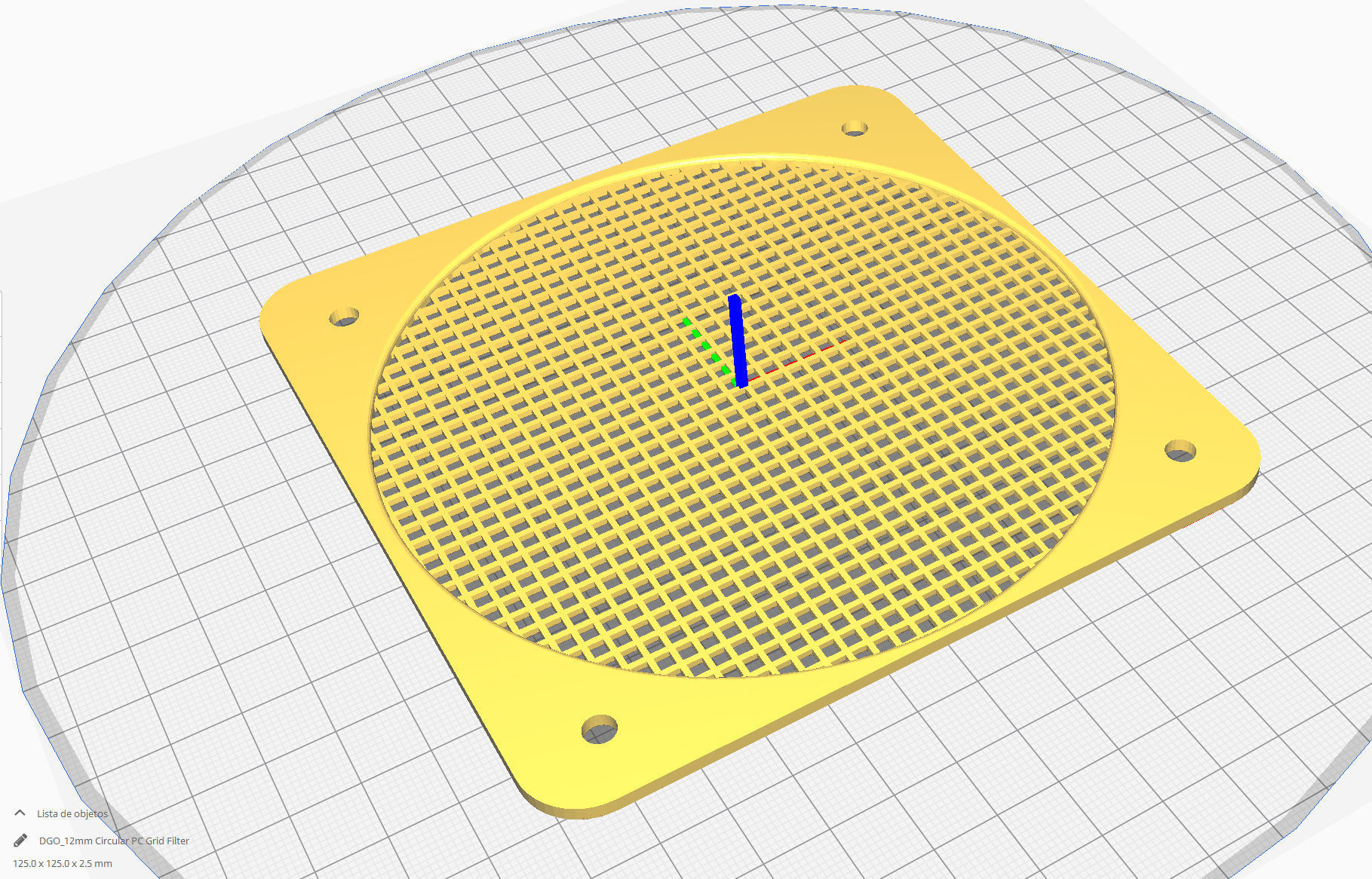 12mm Circular PC Grid Filter 3D print model_6