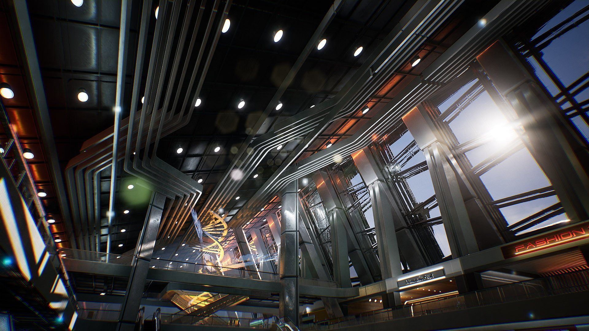 Shopping Mall Environment Kit - UE Low-poly 3D model_14