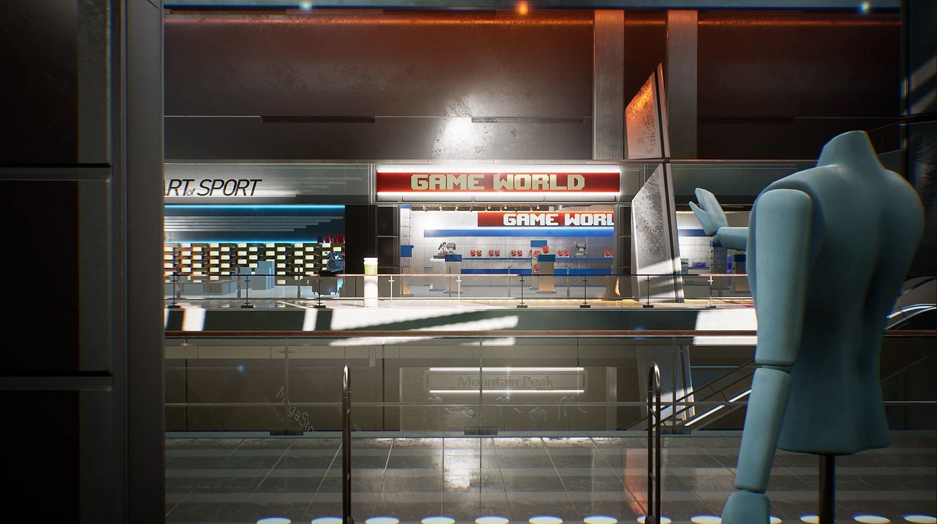 Shopping Mall Environment Kit - UE Low-poly 3D model_6