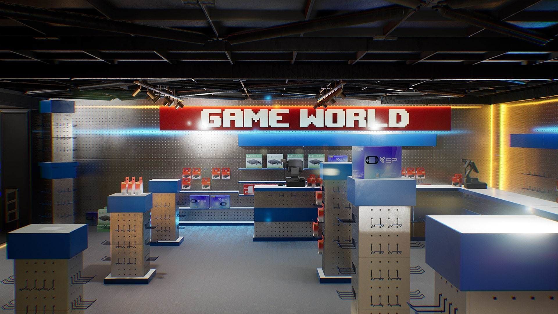 Shopping Mall Environment Kit - UE Low-poly 3D model_16