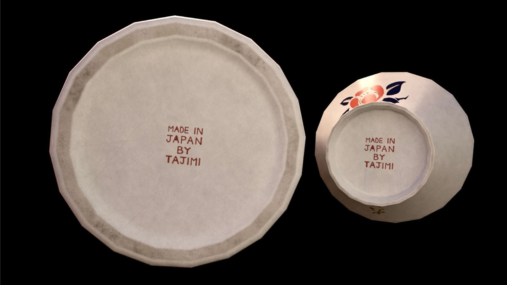 Japanese Sake Kit Low-poly 3D model_3