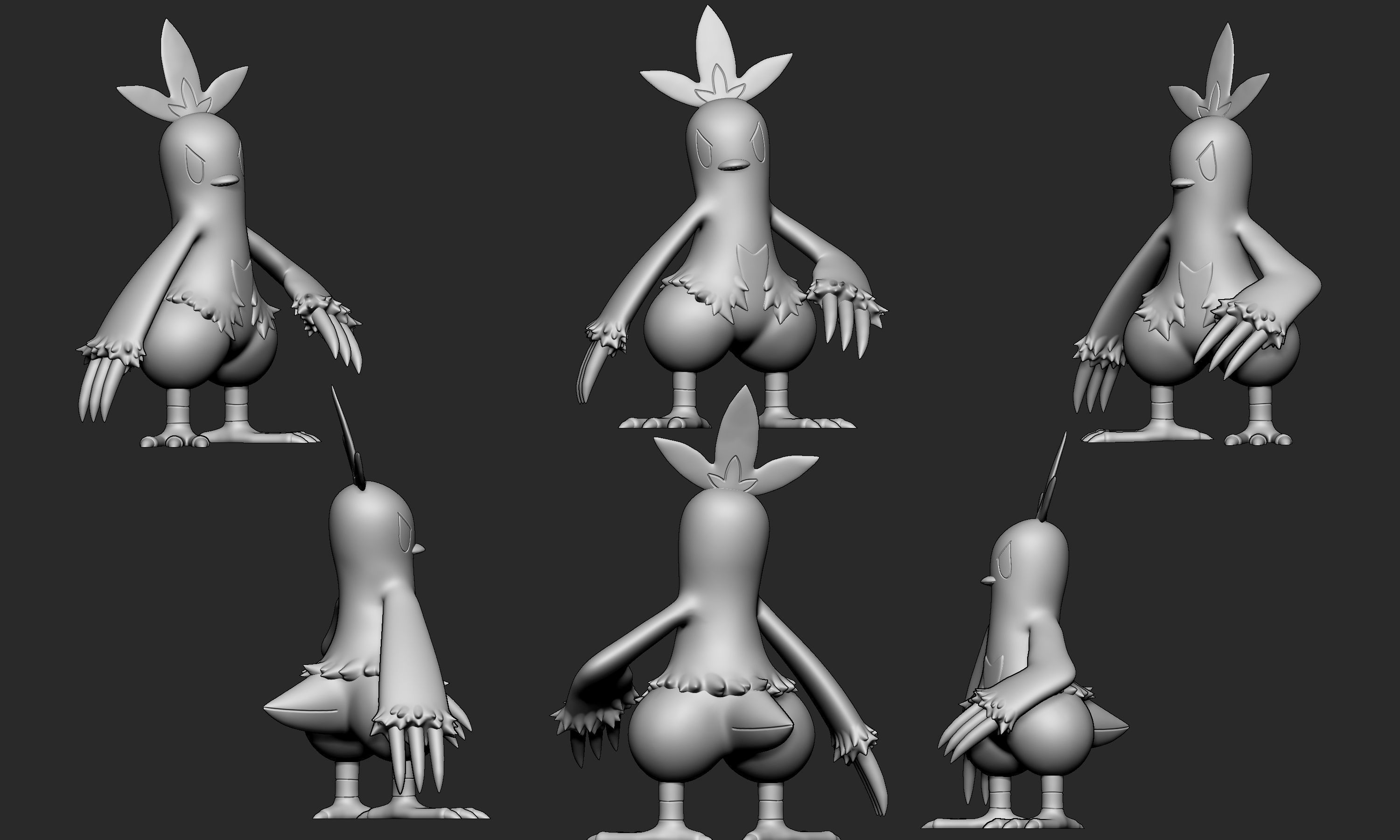 Pokemon - Combusken with 2 poses 3D print model_8