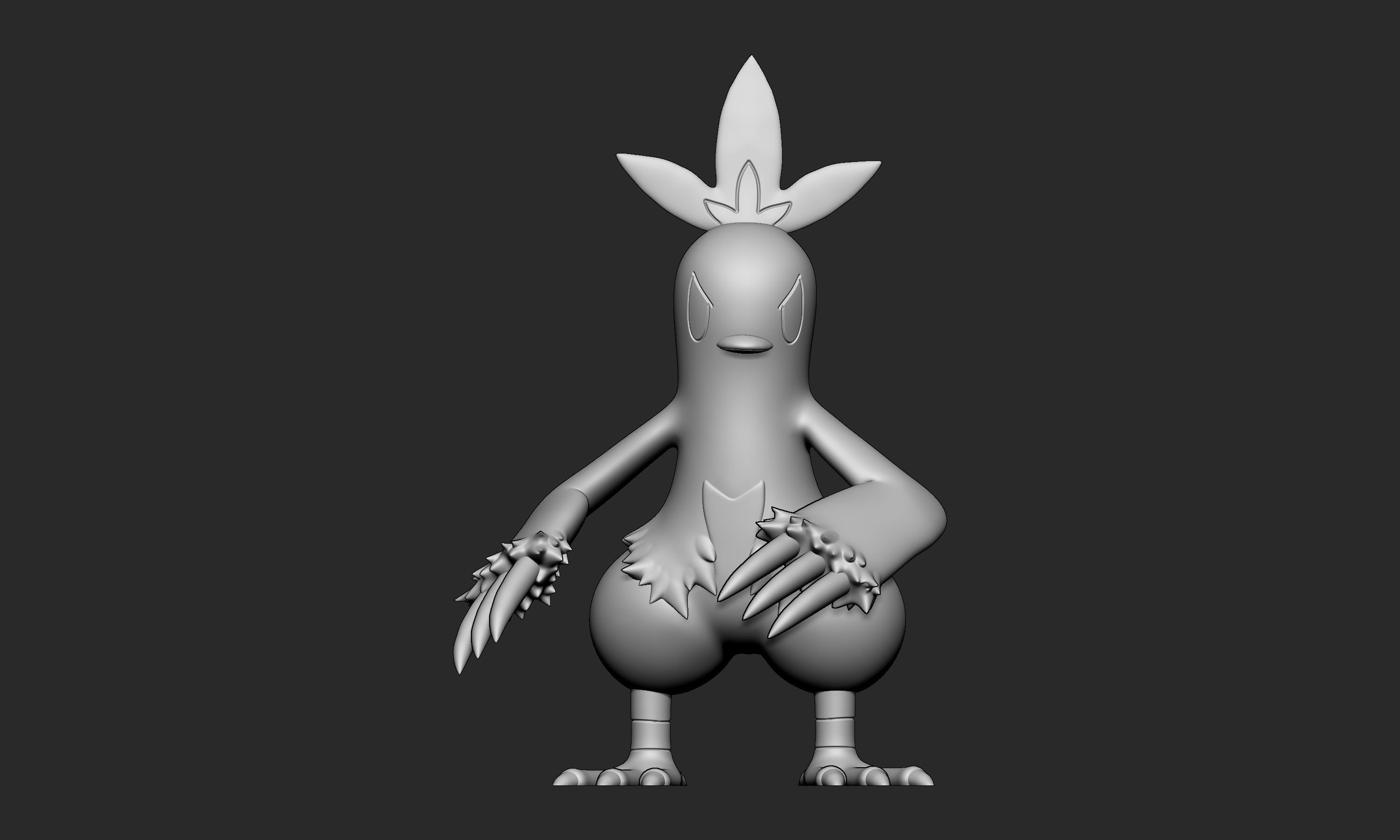 Pokemon - Combusken with 2 poses 3D print model_3