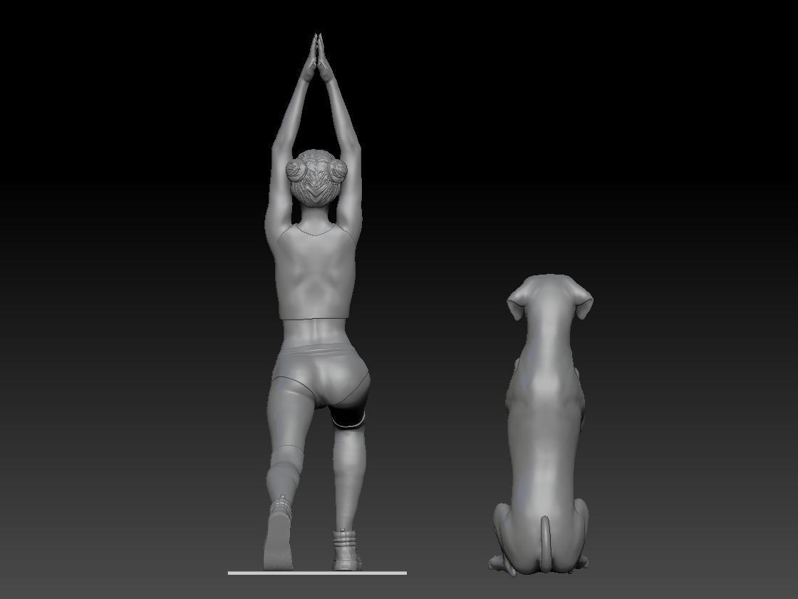 YOGA WITH MY DOG 3 3D print model_5
