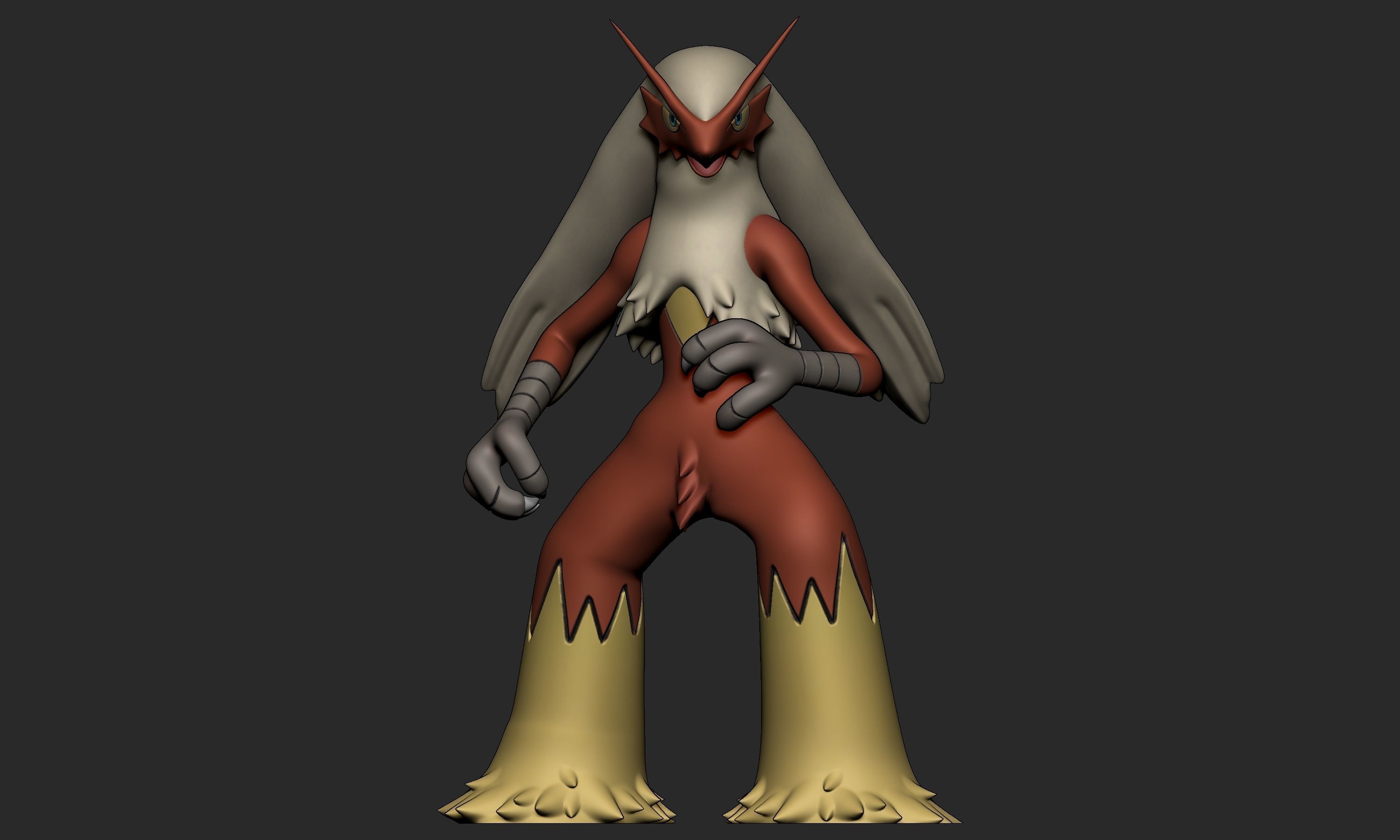 Pokemon - Blaziken with 2 poses 3D print model_5