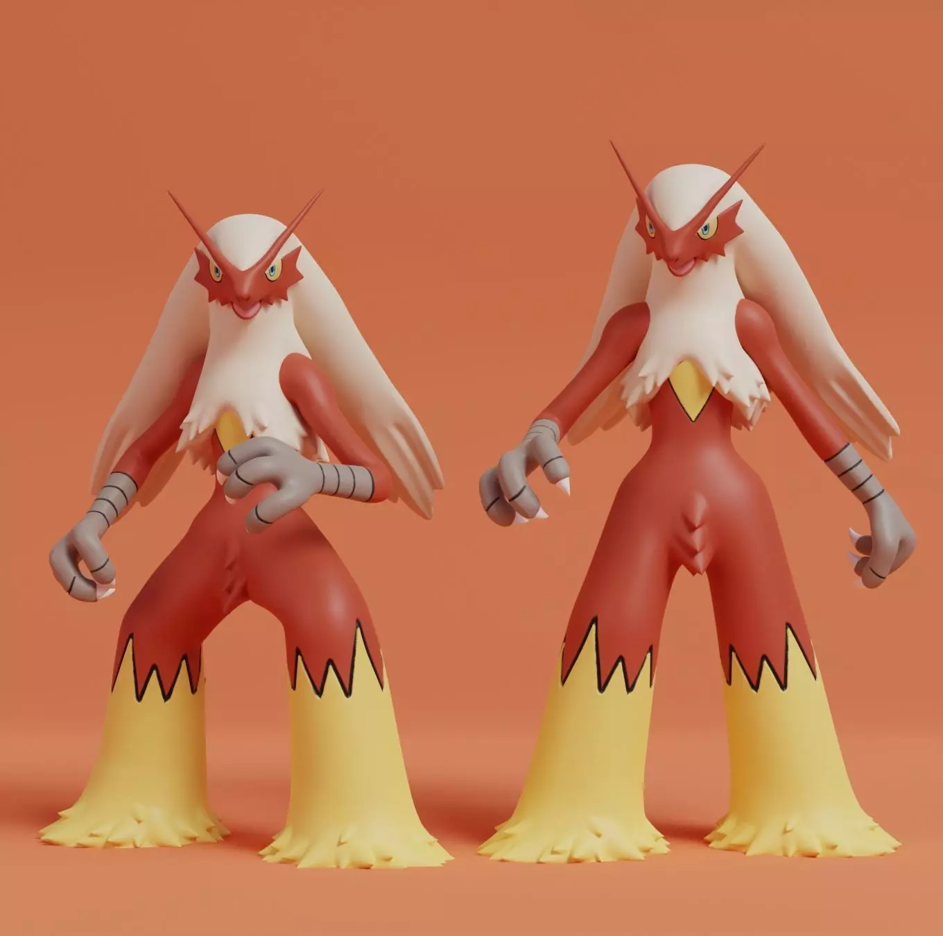 Pokemon - Blaziken with 2 poses 3D print model_0