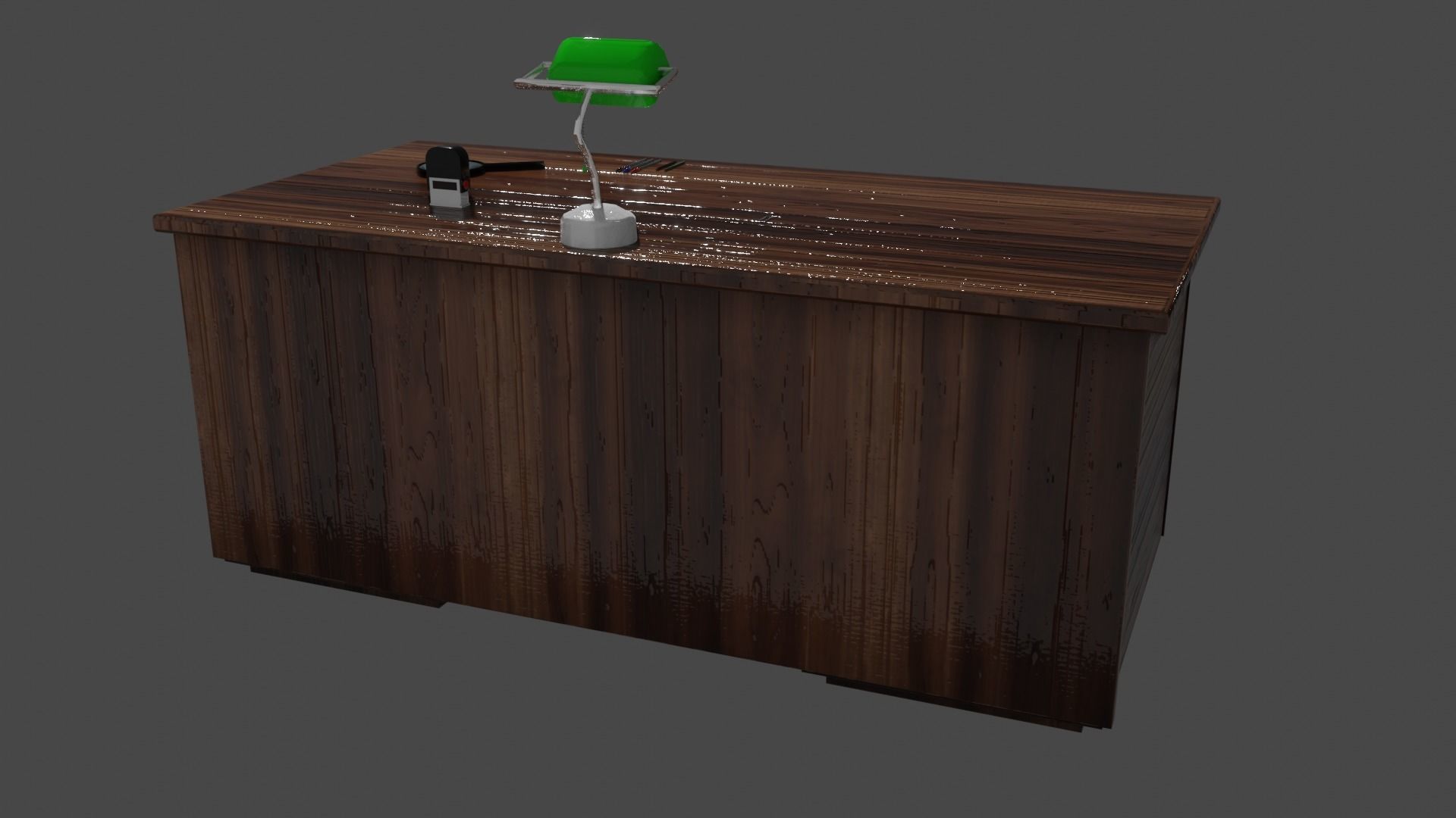 Pack  table with objects - low poly Low-poly 3D model_2