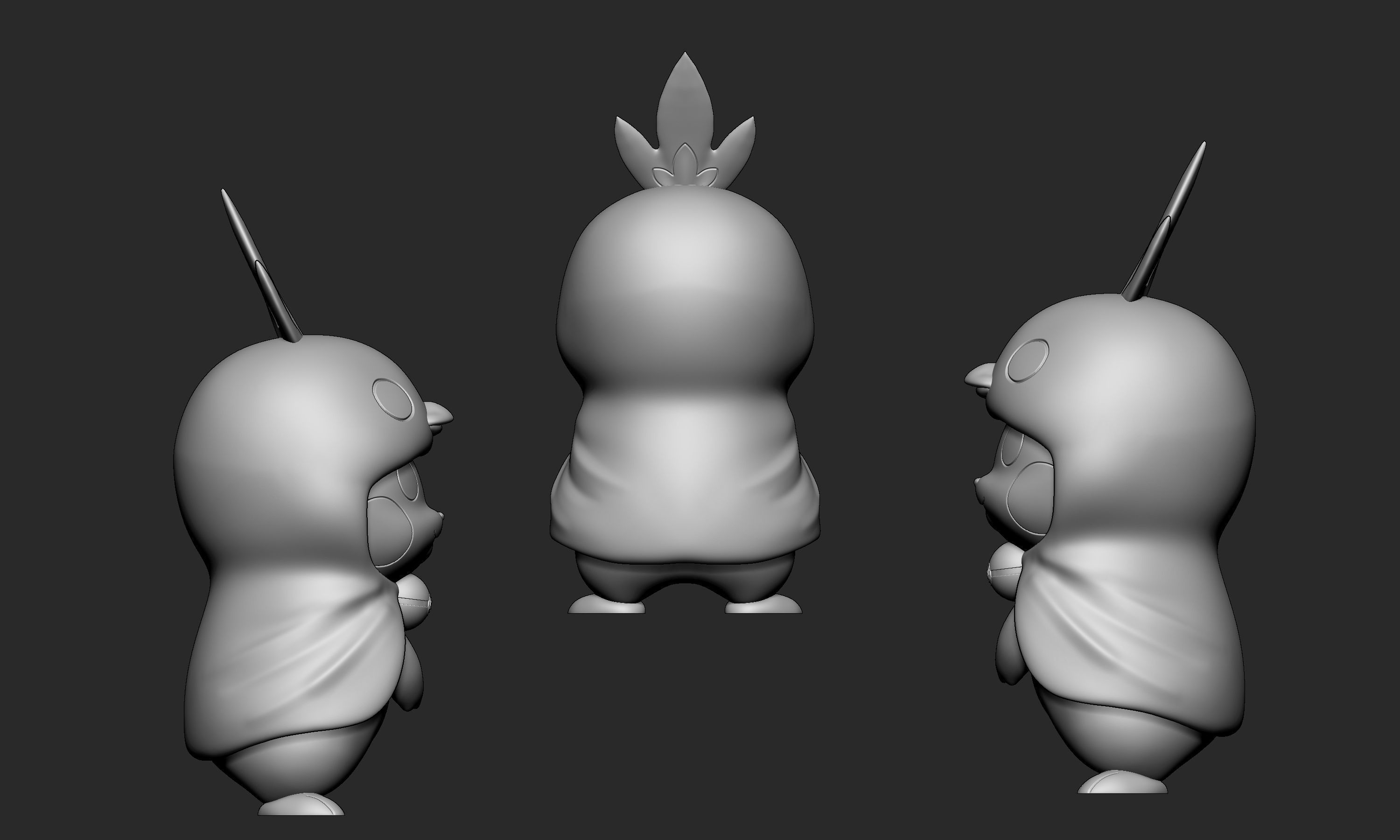 Pokemon - Pikachu Torchic Cosplay Free 3D print model_6