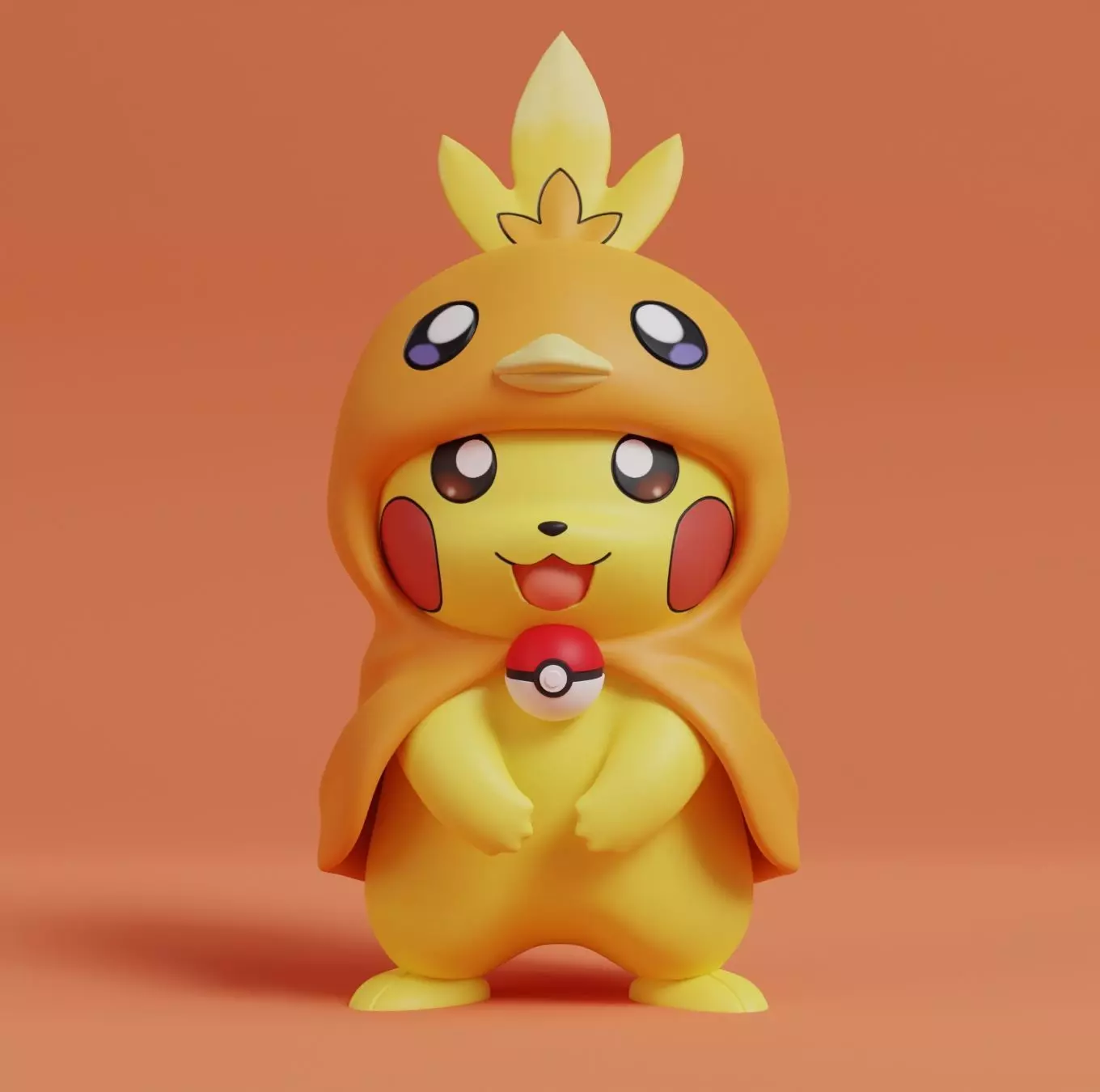 Pokemon - Pikachu Torchic Cosplay Free 3D print model_0