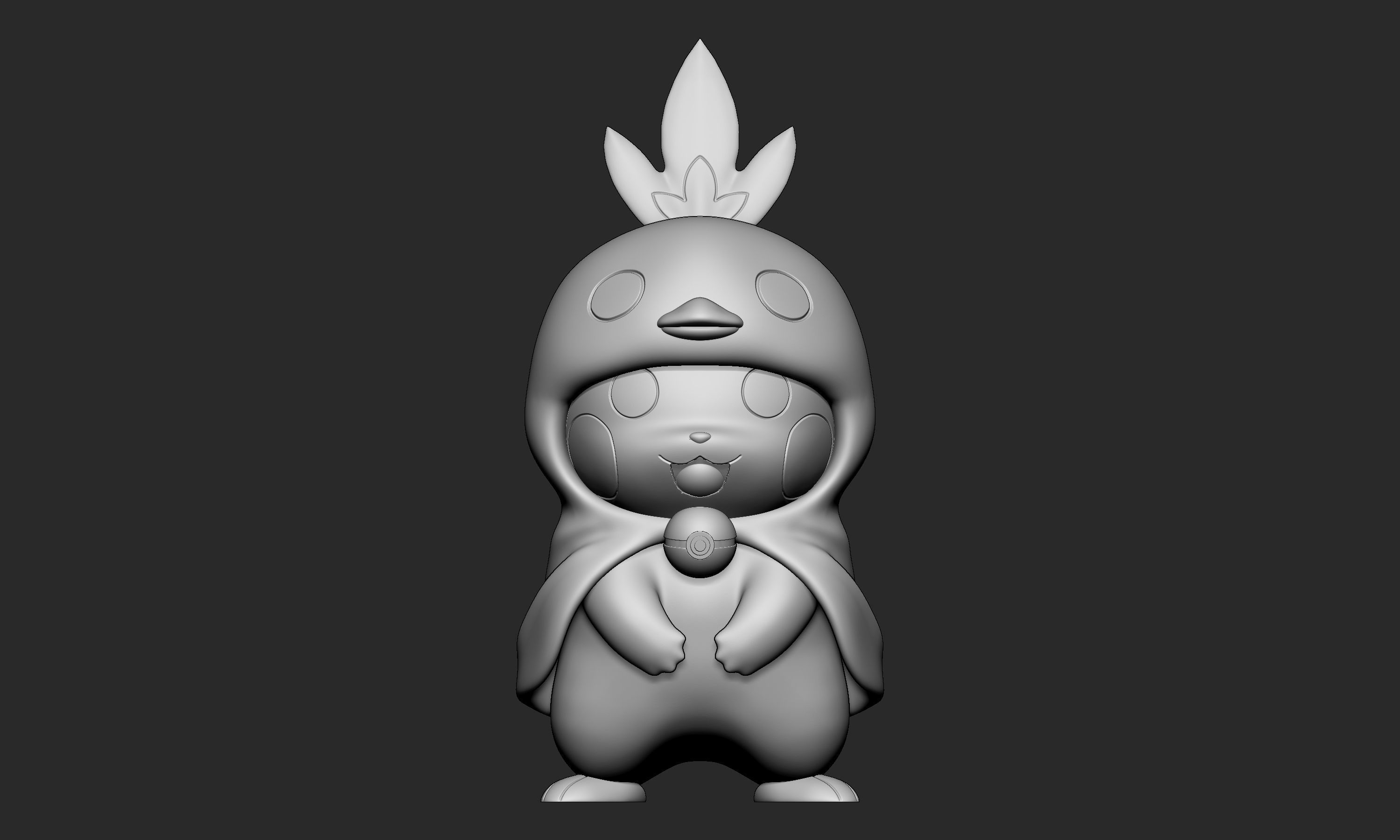 Pokemon - Pikachu Torchic Cosplay Free 3D print model_4