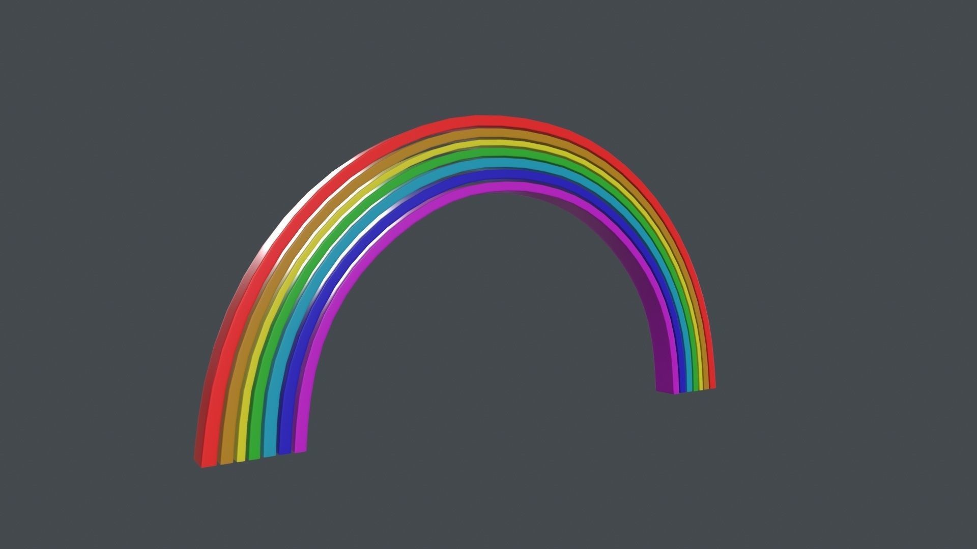 Rainbow 3D Model Low-poly 3D model_2