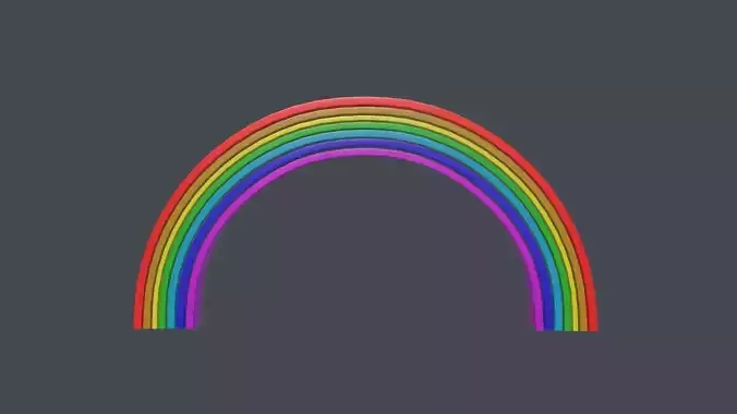 Rainbow 3D Model Low-poly 3D model