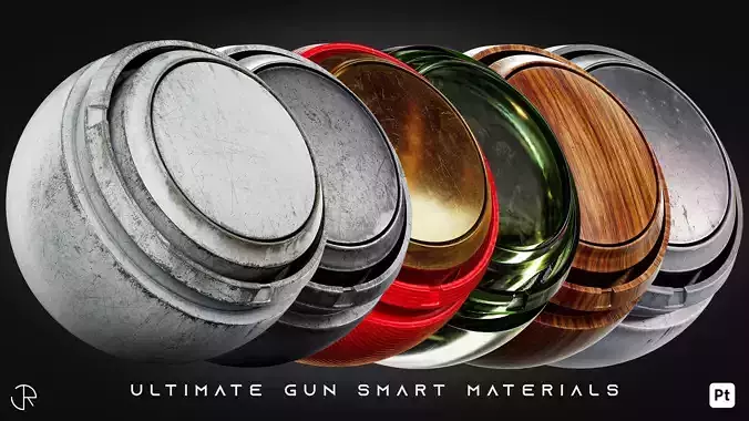 Ultimate Gun and Weapon Smart Materials for Substance 3D Painter 3D model