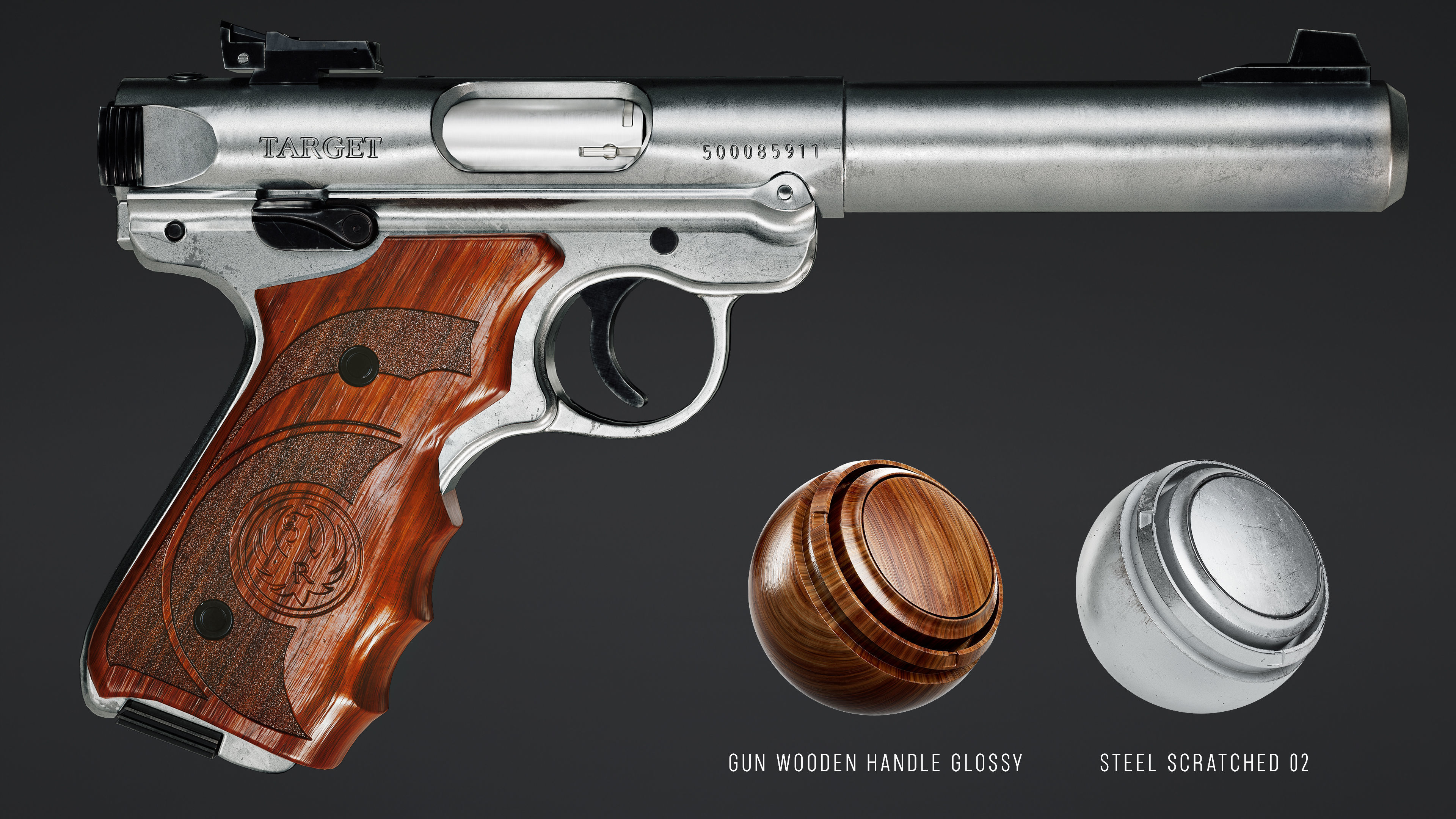 Ultimate Gun and Weapon Smart Materials for Substance 3D Painter 3D model_3