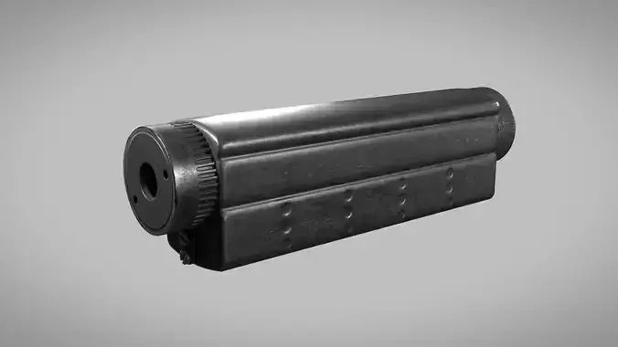 Heckler Koch MK23 Phase 1 OHWS Silencer only Low-poly 3D model