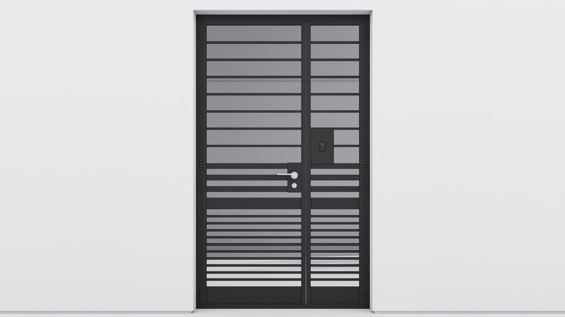 Aluminium door 37 3D model_1