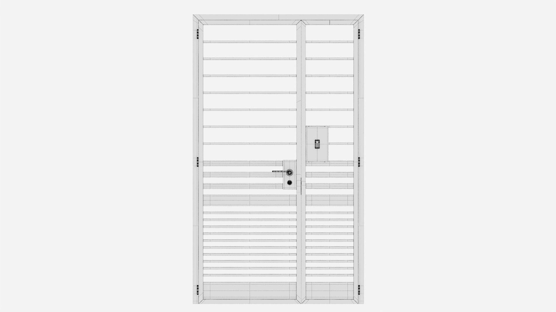 Aluminium door 37 3D model_6